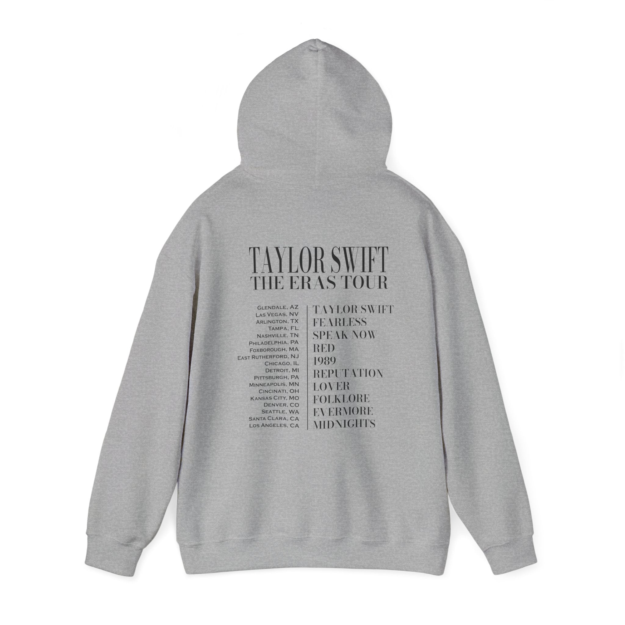 The Eras Tour Hoodie Two Sided Print, Taylor Swift Inspired Hoodie