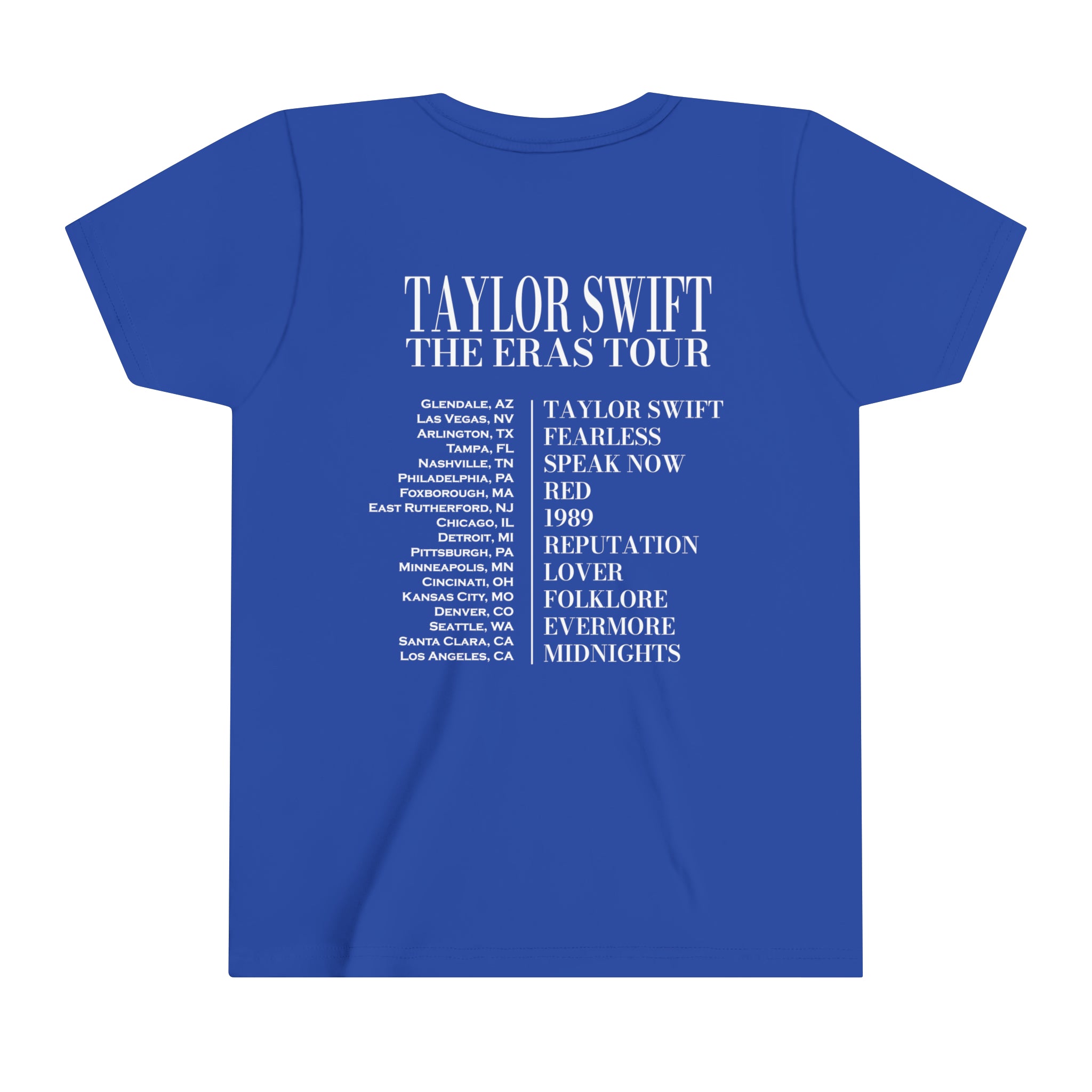 The Eras Tour Shirt for Kids | Youth Taylor Merch | Two Sided Eras Tou | Sided Eras Tour Kids