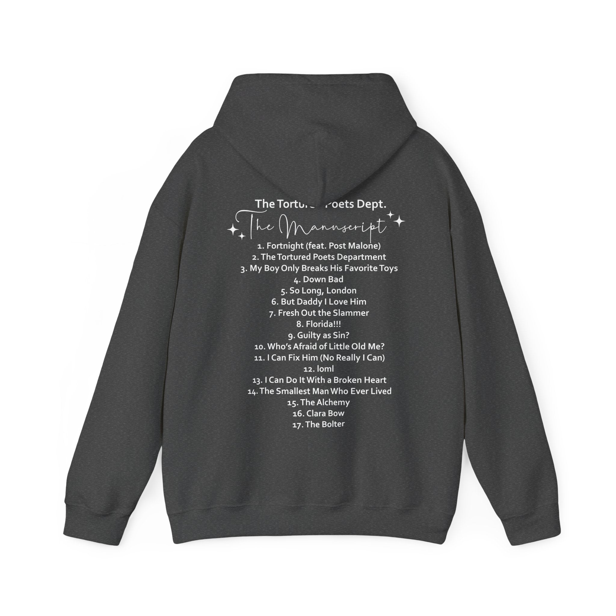 The Tortured Poets Department Hoodie with Tracklist on The Back | Two  | Tortured Poets Department Unisex Hoodie