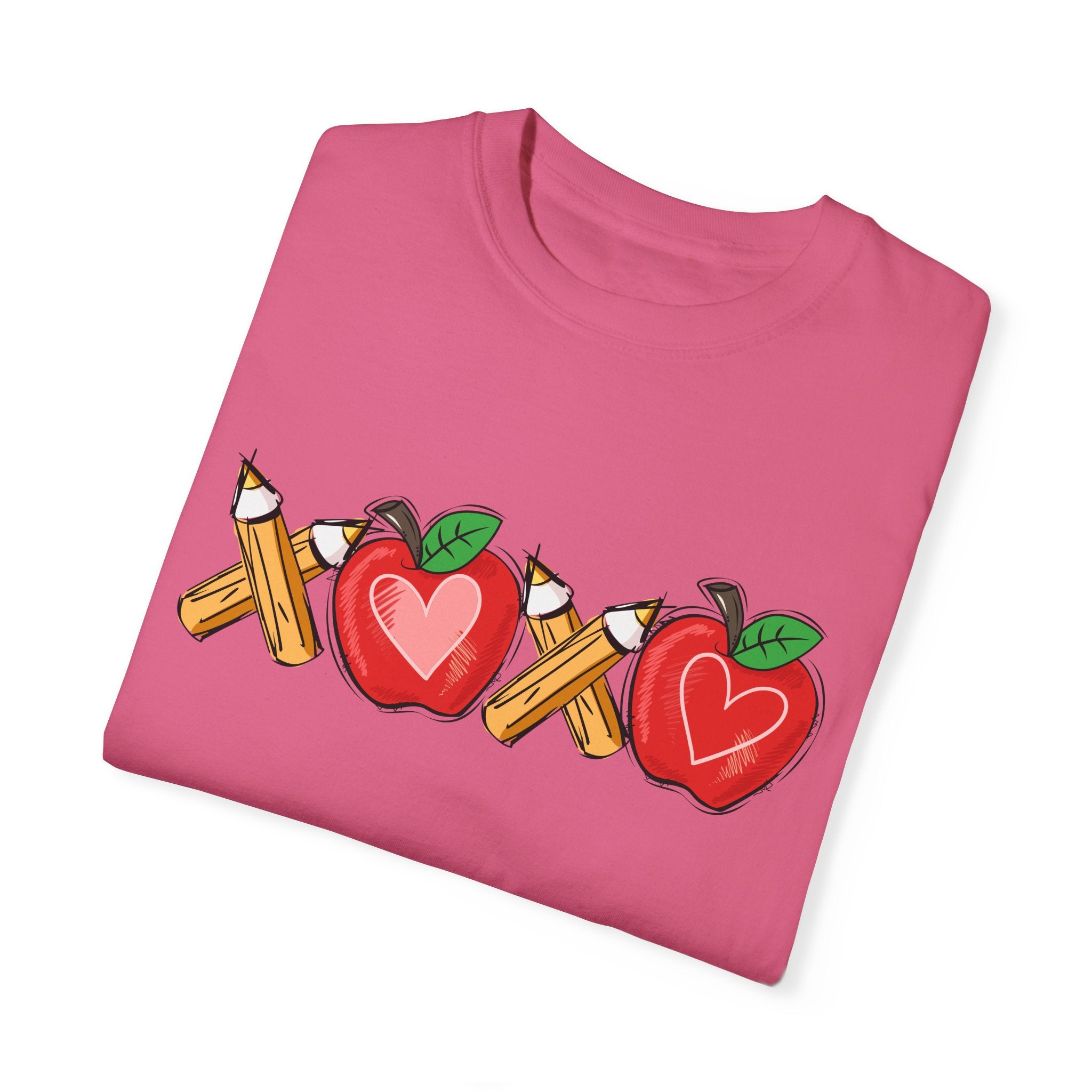 Comfort Colors XOXO Teacher Shirt, Valentine Teacher Shirt, Teacher Valentine T-Shirt, Teacher Valentine Shirt, Valentines Day Gift Teacher - Gabe Atkins Designs