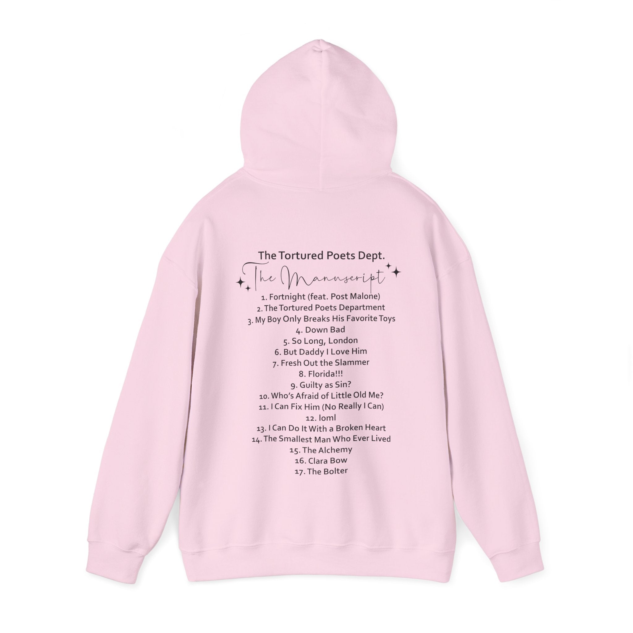 The Tortured Poets Department Hoodie with Tracklist on The Back | Two  | Tortured Poets Department Unisex Hoodie