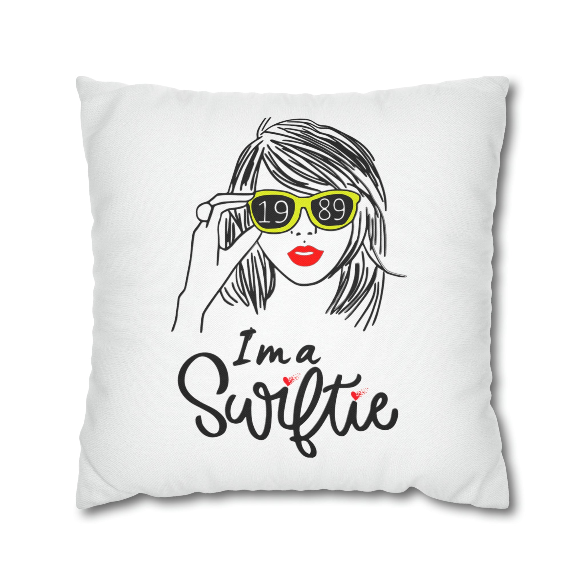 Taylor Swift "I am a Swiftie" Square Pillow Case | Taylor Swift Fan De | Taylor Swift Fan Decorative Pillow Case