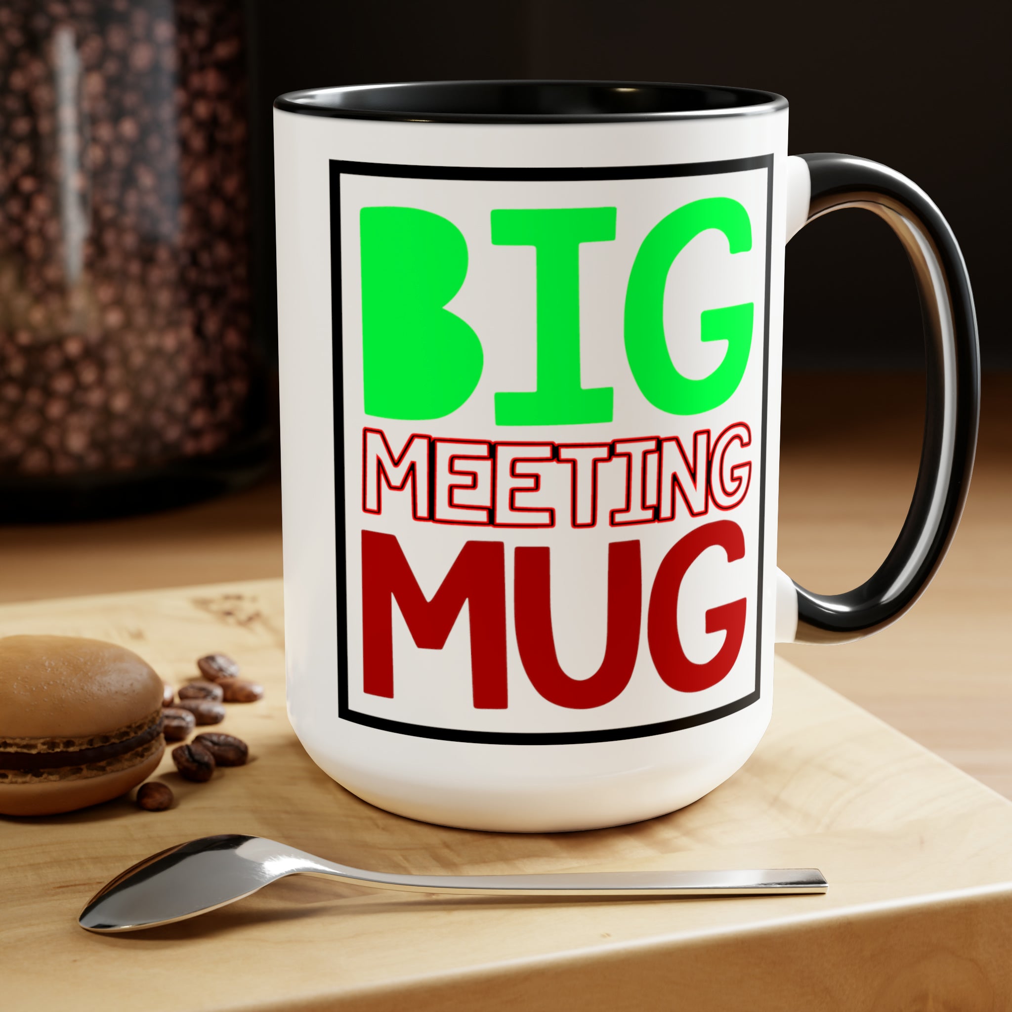 Power Up Your Day: The BIG meeting MUG | 15oz Coffee Mug - Gabe Atkins Designs