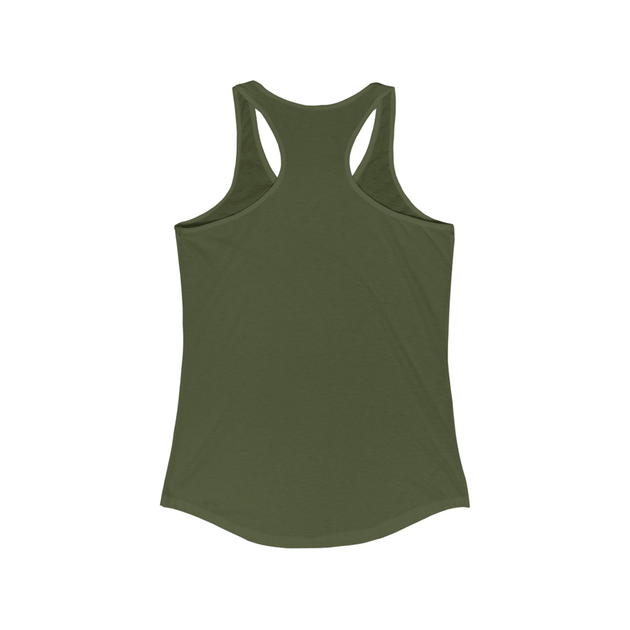 Skeleton Hands Holding Roses Tank Top - Embrace Elegance and Strength Back - Military Green