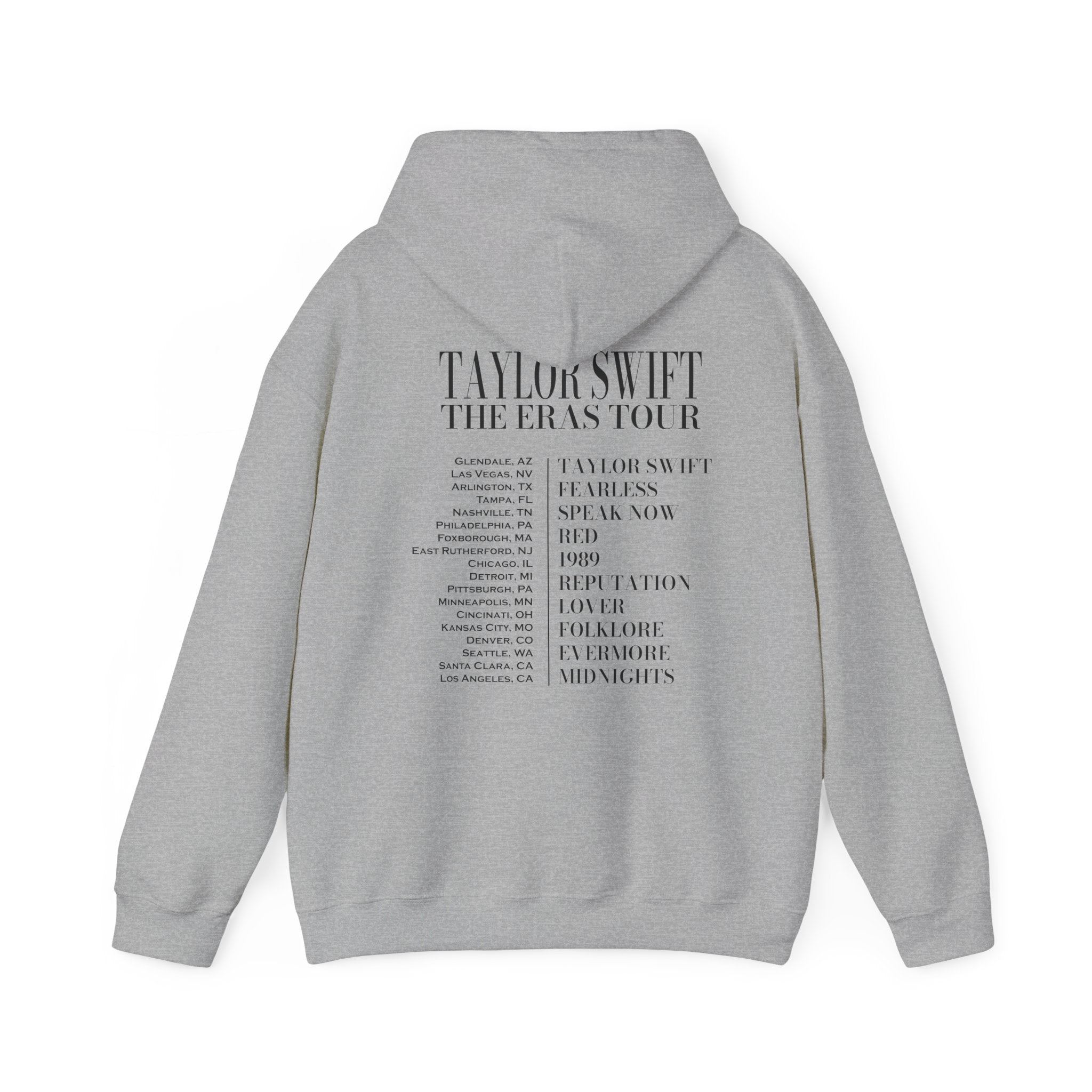 The Eras Tour Hoodie Two Sided Print, Taylor Swift Inspired Hoodie