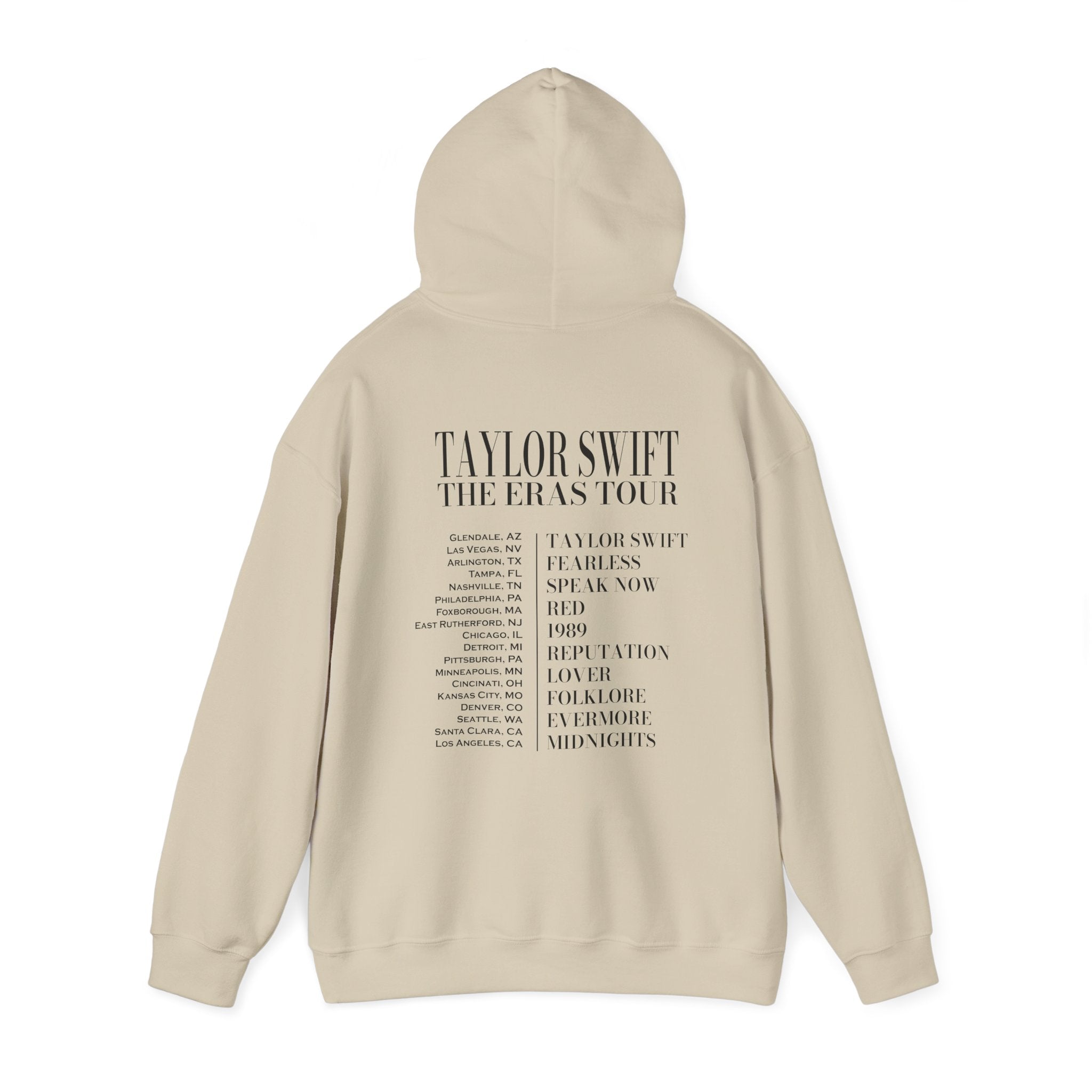 The Eras Tour Hoodie Two Sided Print, Taylor Swift Inspired Hoodie