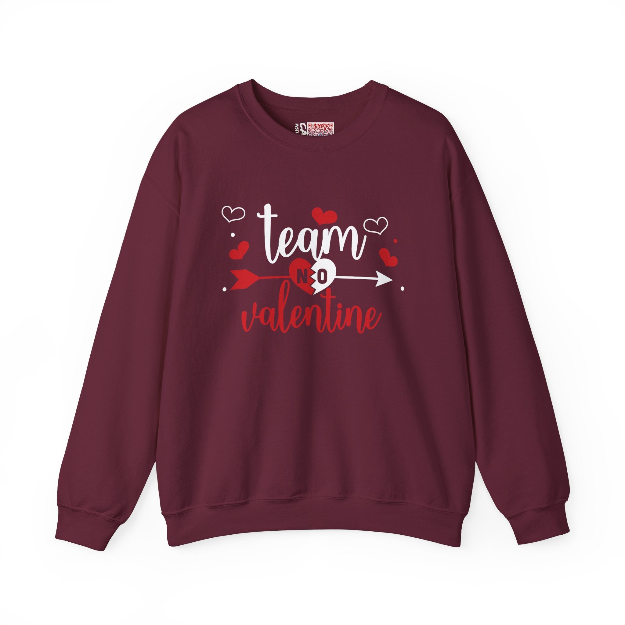 Team No Valentine Sweatshirt, Anti Valentine's Day Sweatshirt, Single  | Day Sweatshirt, Single Awareness Day Gift, Funny Valentine'