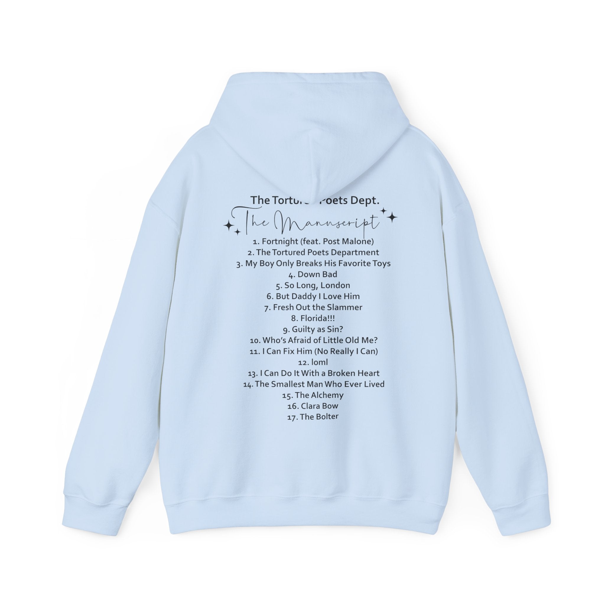 The Tortured Poets Department Hoodie with Tracklist on The Back | Two  | Tortured Poets Department Unisex Hoodie