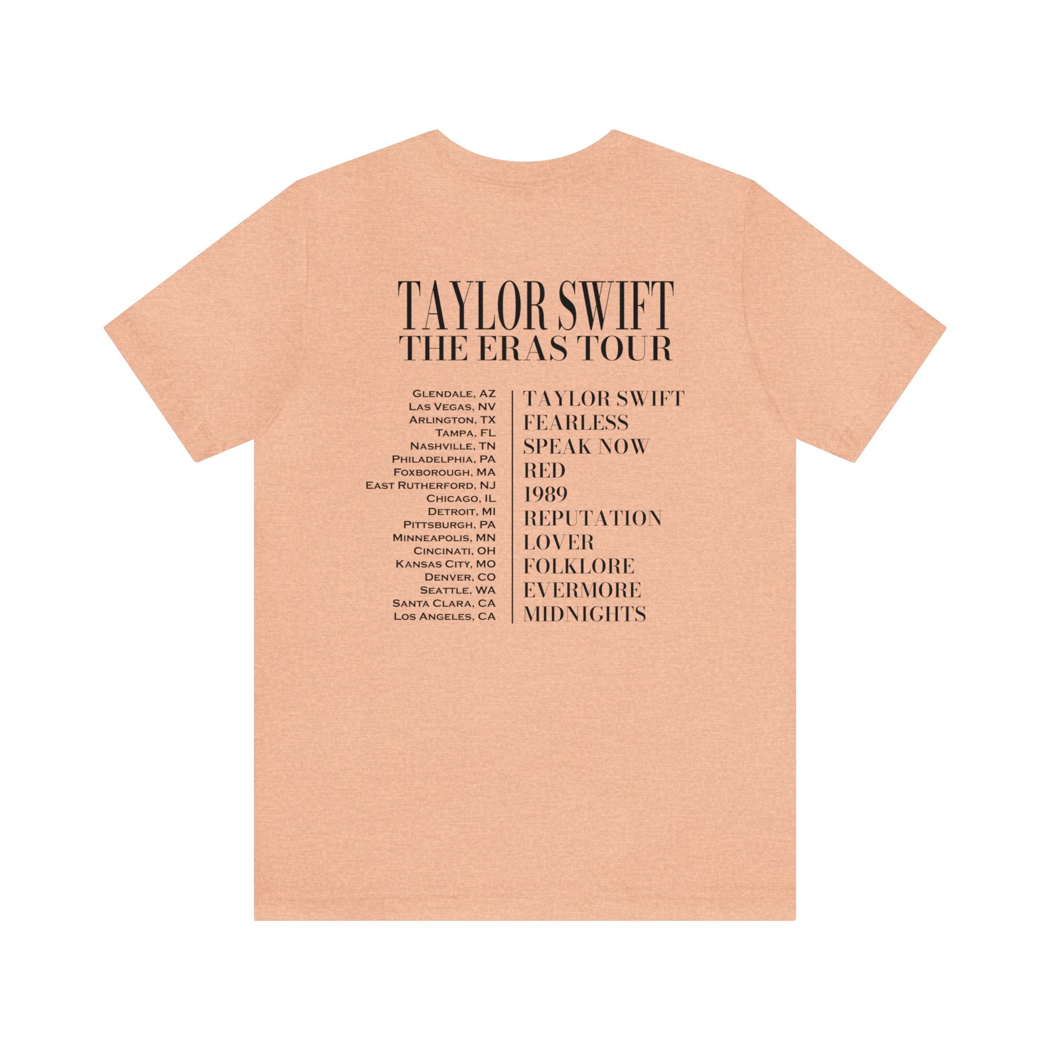 The Eras Tour Concert Shirt Two Sided Print | Unisex Jersey Short Slee | Unisex Jersey Short Sleeve Tee