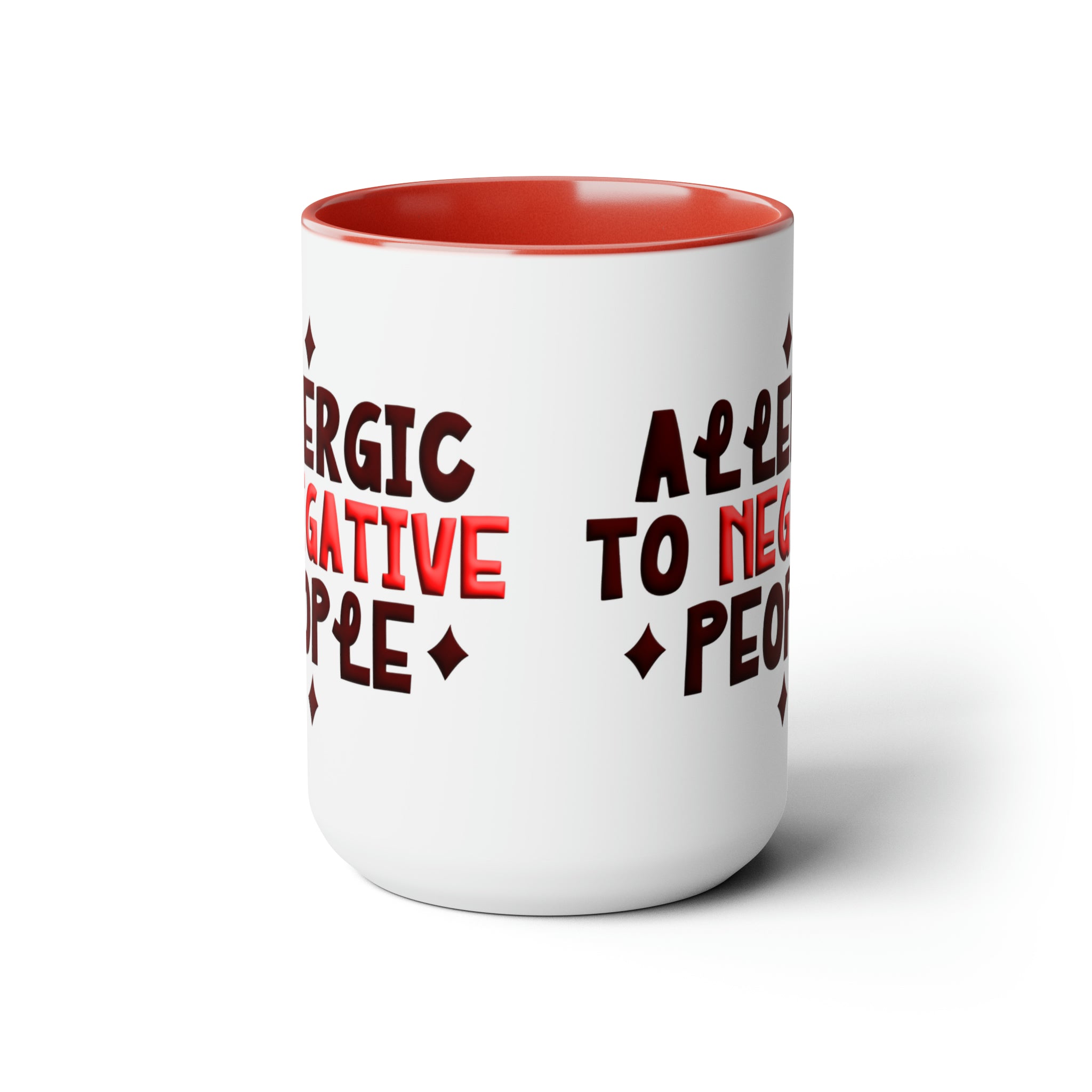 Embrace Positivity Daily: The "Allergic to Negative People" Ceramic Mu | Negative People" Ceramic Mug