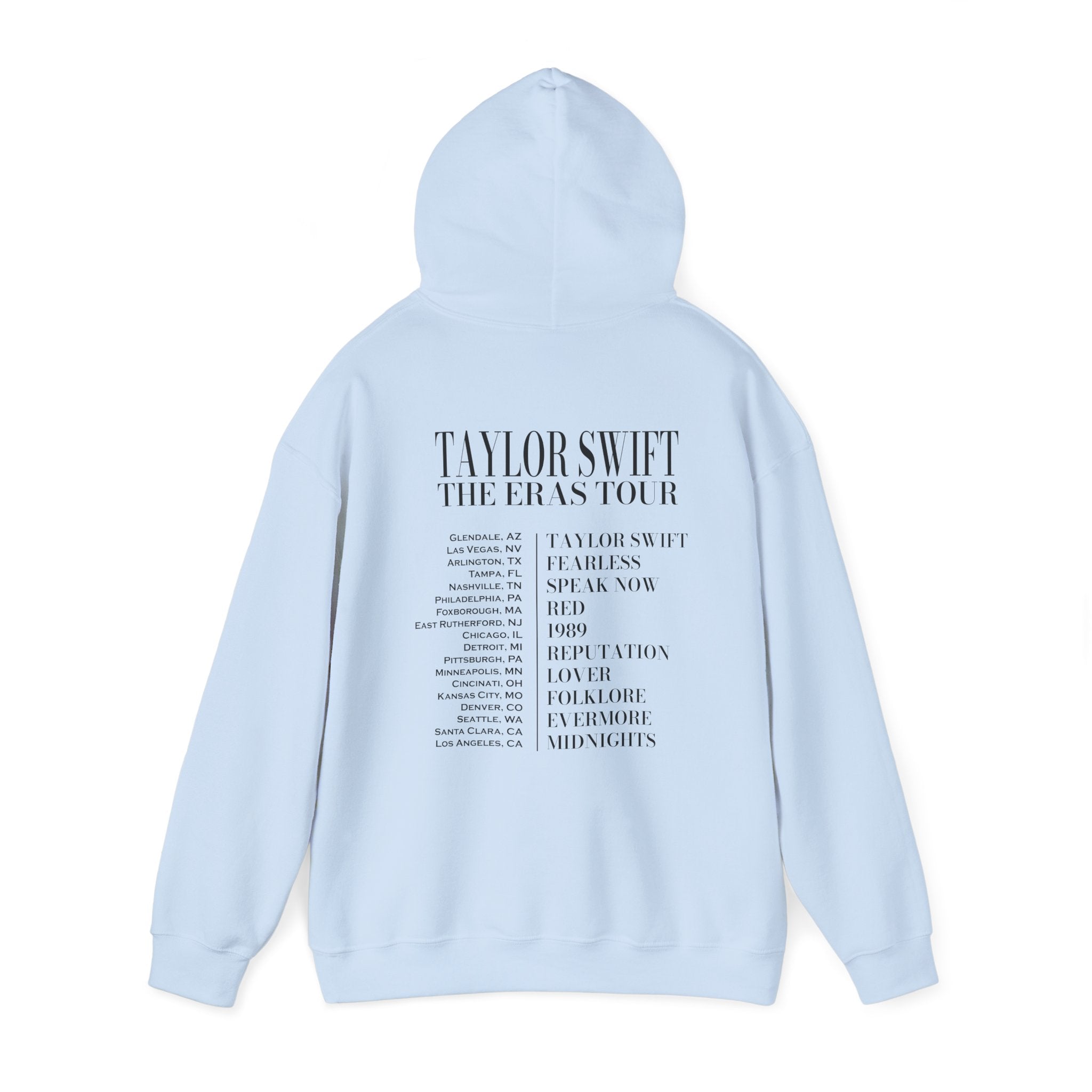 The Eras Tour Hoodie Two Sided Print, Taylor Swift Inspired Hoodie