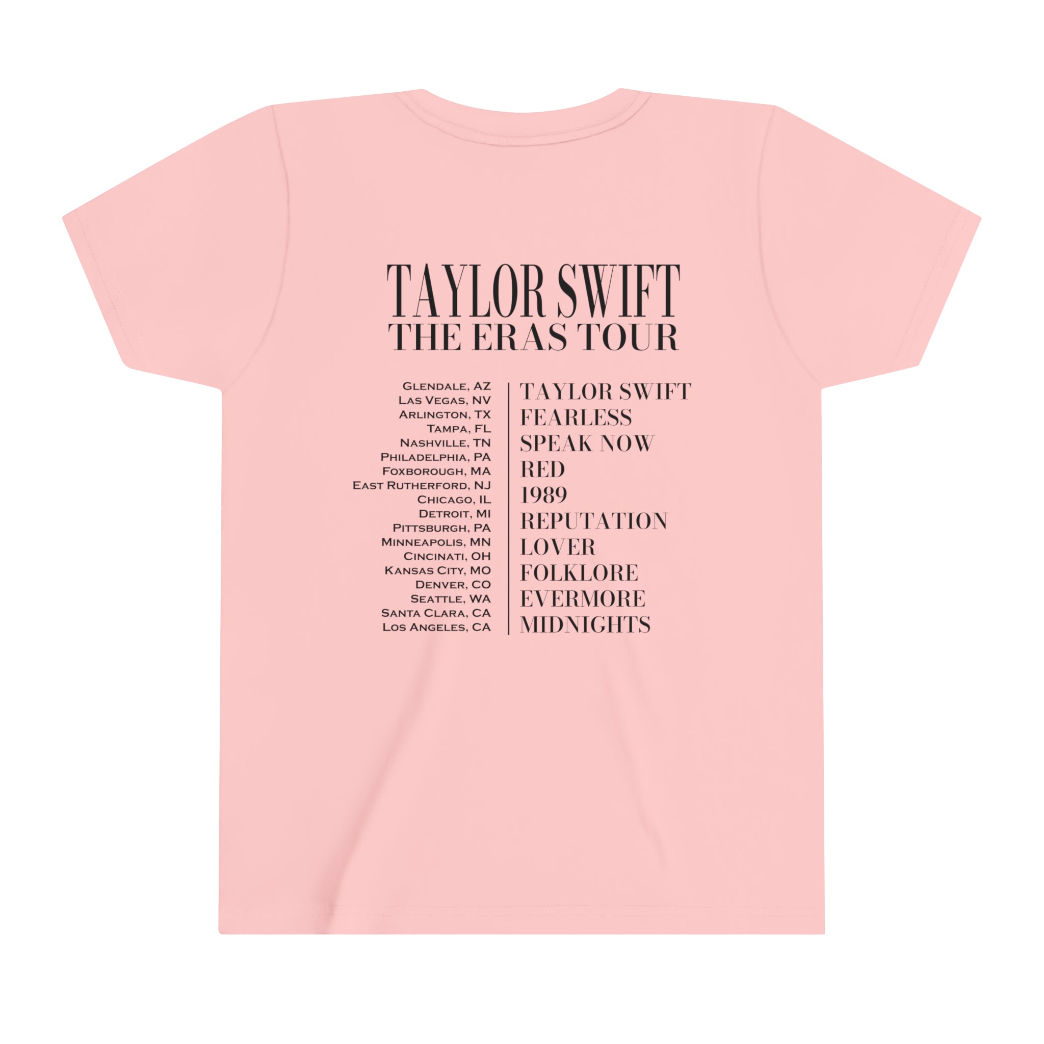 The Eras Tour Shirt for Kids | Youth Taylor Merch | Two Sided Eras Tou | Sided Eras Tour Kids