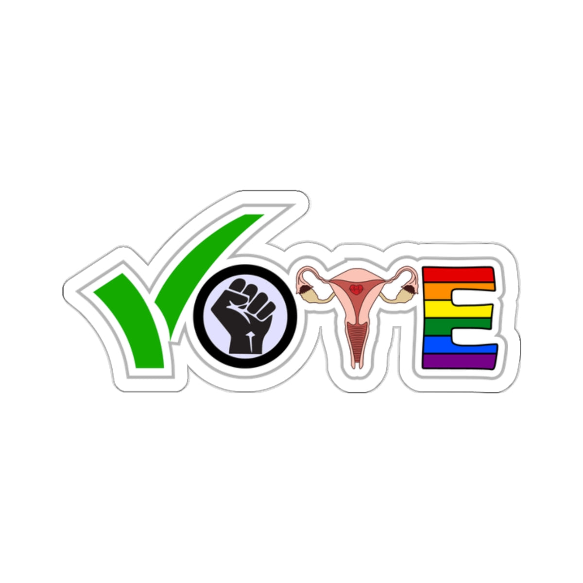 VOTE Sticker | Reproductive Rights, BLM, LGBTQ sticker, Progress Stick | Reproductive Rights, BLM, LGBTQ sticker, Progress Sticker, Political Activism Sticker, Indoor Vinyl Sticker