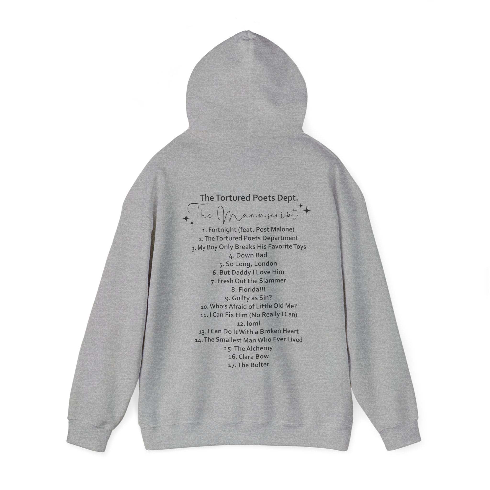 The Tortured Poets Department Hoodie with Tracklist on The Back | Two  | Tortured Poets Department Unisex Hoodie