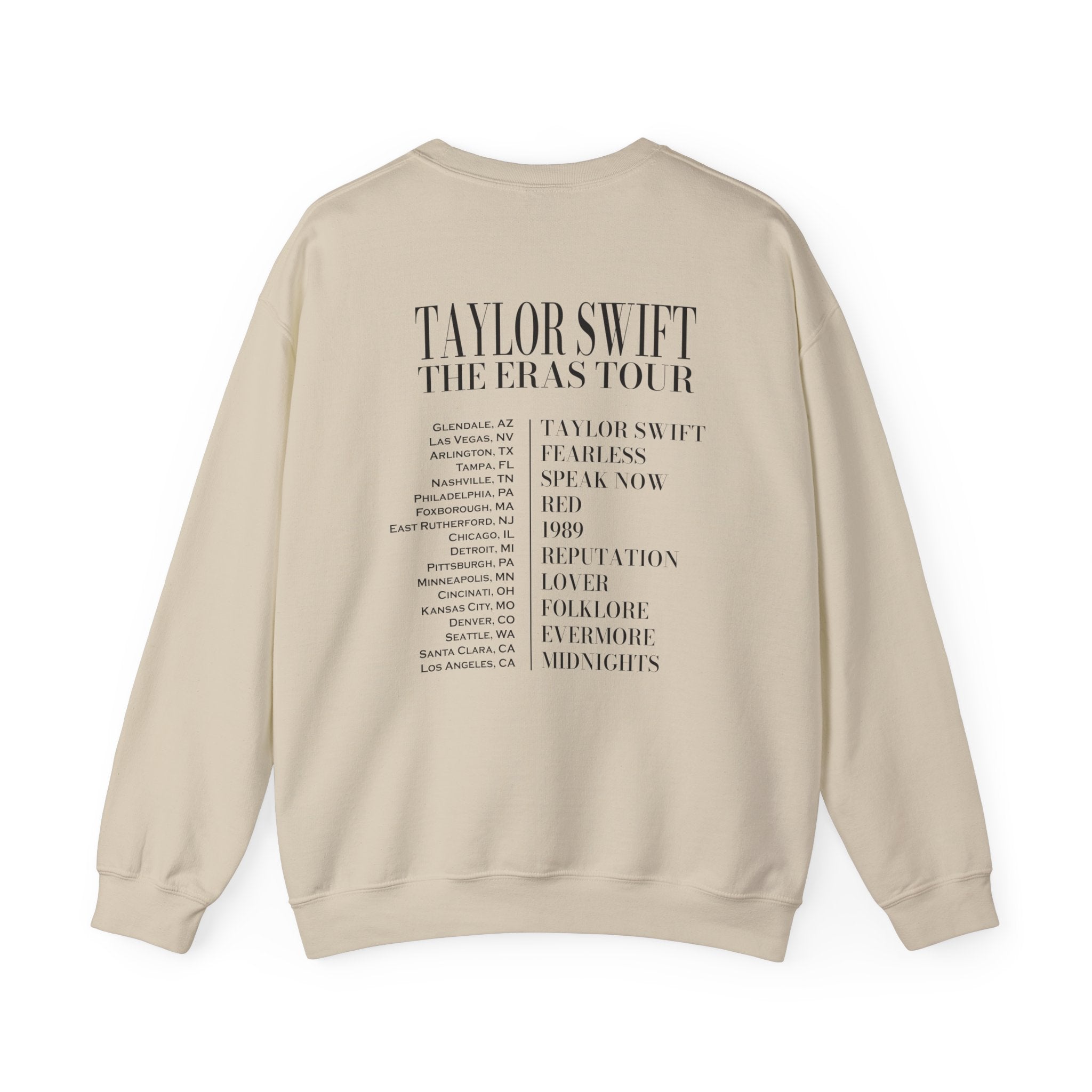 The Eras Tour Sweatshirt Two Sided Print, Taylor Swift Sweatshirt | Taylor Swift Inspired Sweatshirt, Ts Merch Sweatshirt