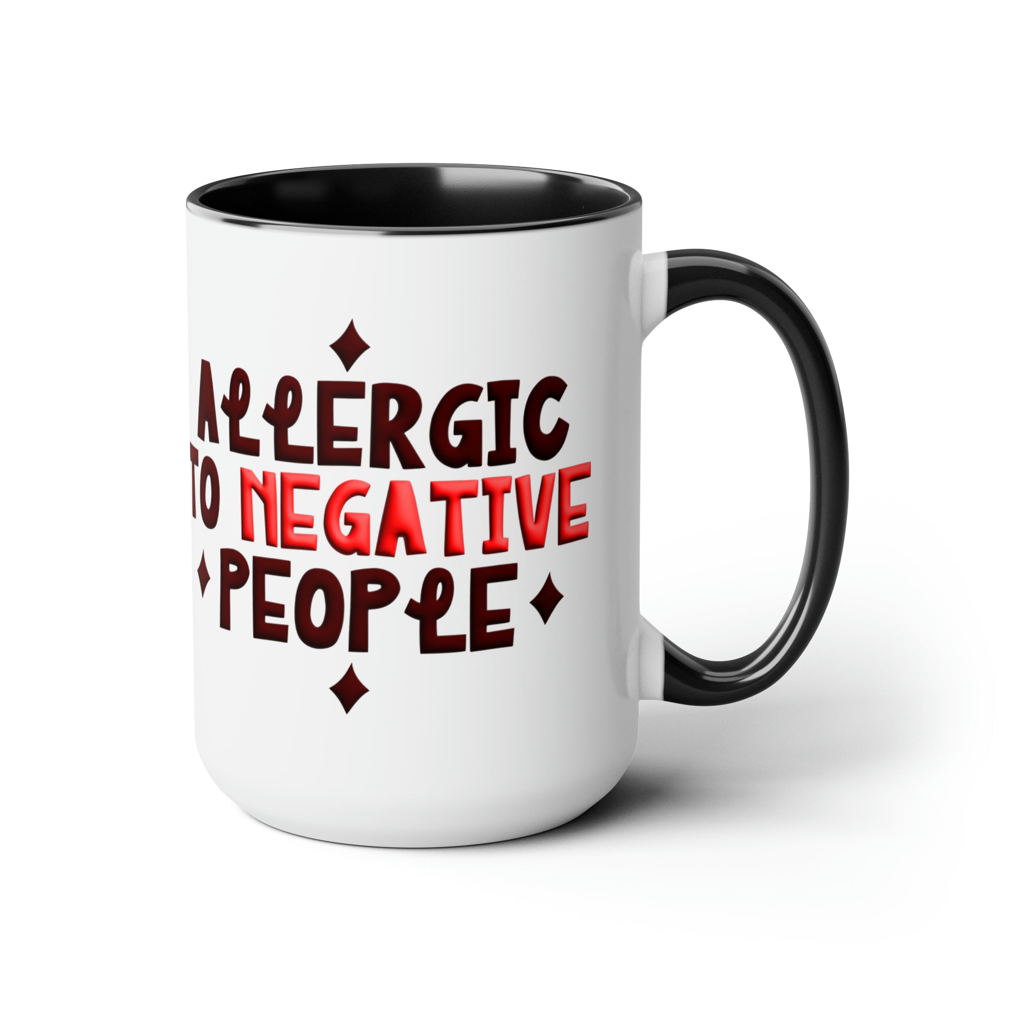 Embrace Positivity Daily: The "Allergic to Negative People" Ceramic Mu | Negative People" Ceramic Mug