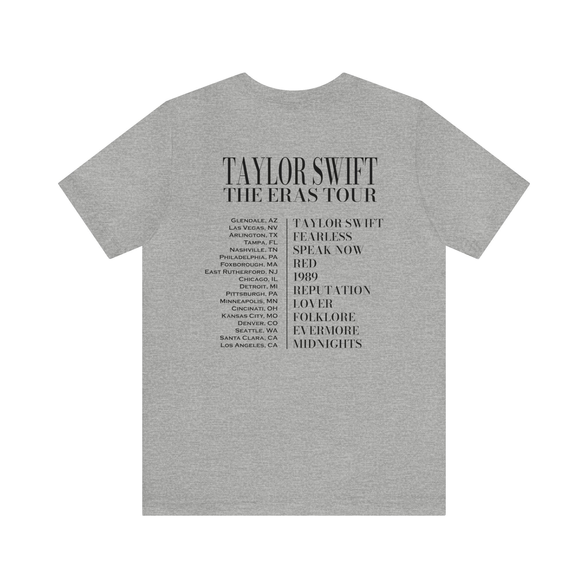 The Eras Tour Concert Shirt Two Sided Print | Unisex Jersey Short Slee | Unisex Jersey Short Sleeve Tee