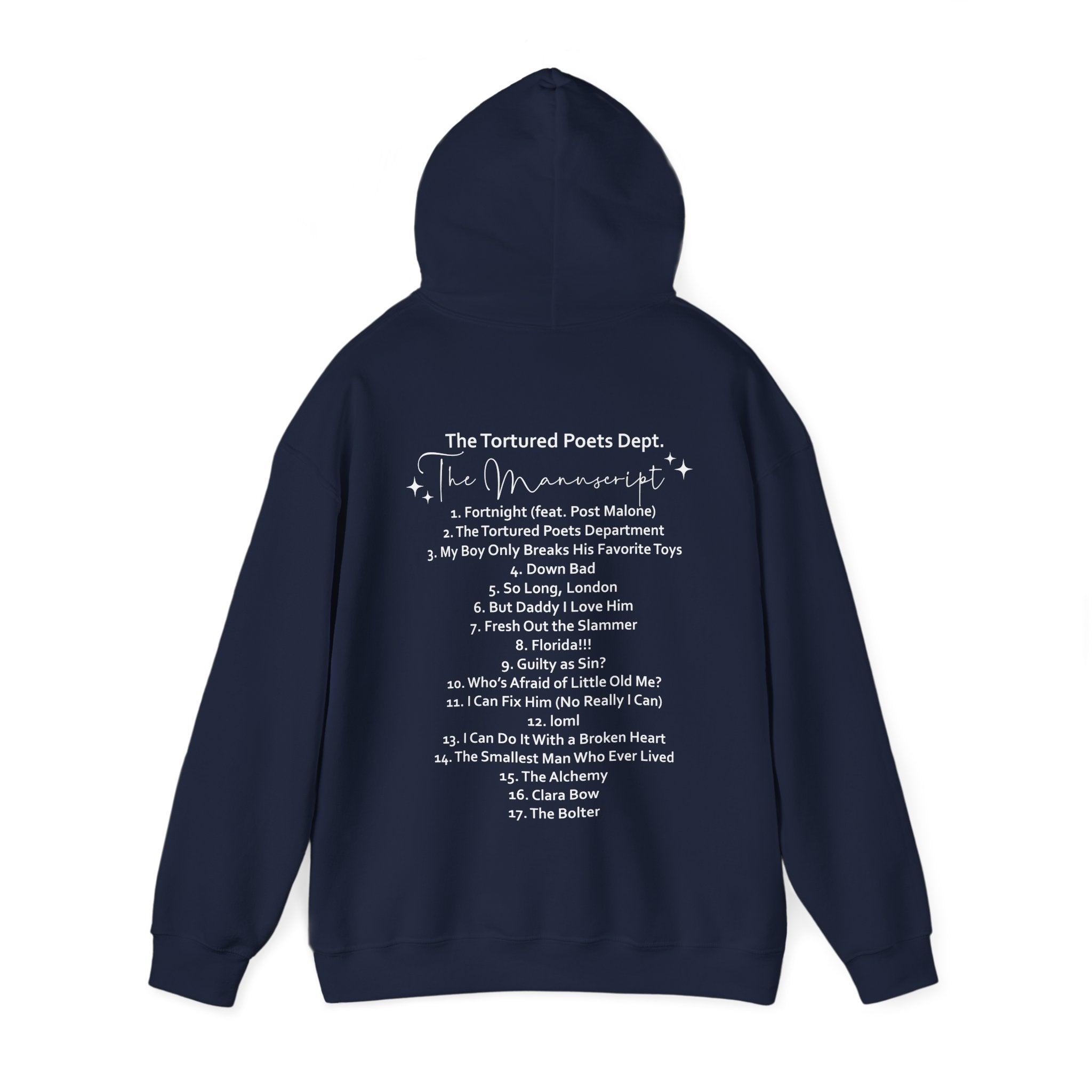 The Tortured Poets Department Hoodie with Tracklist on The Back | Two  | Tortured Poets Department Unisex Hoodie