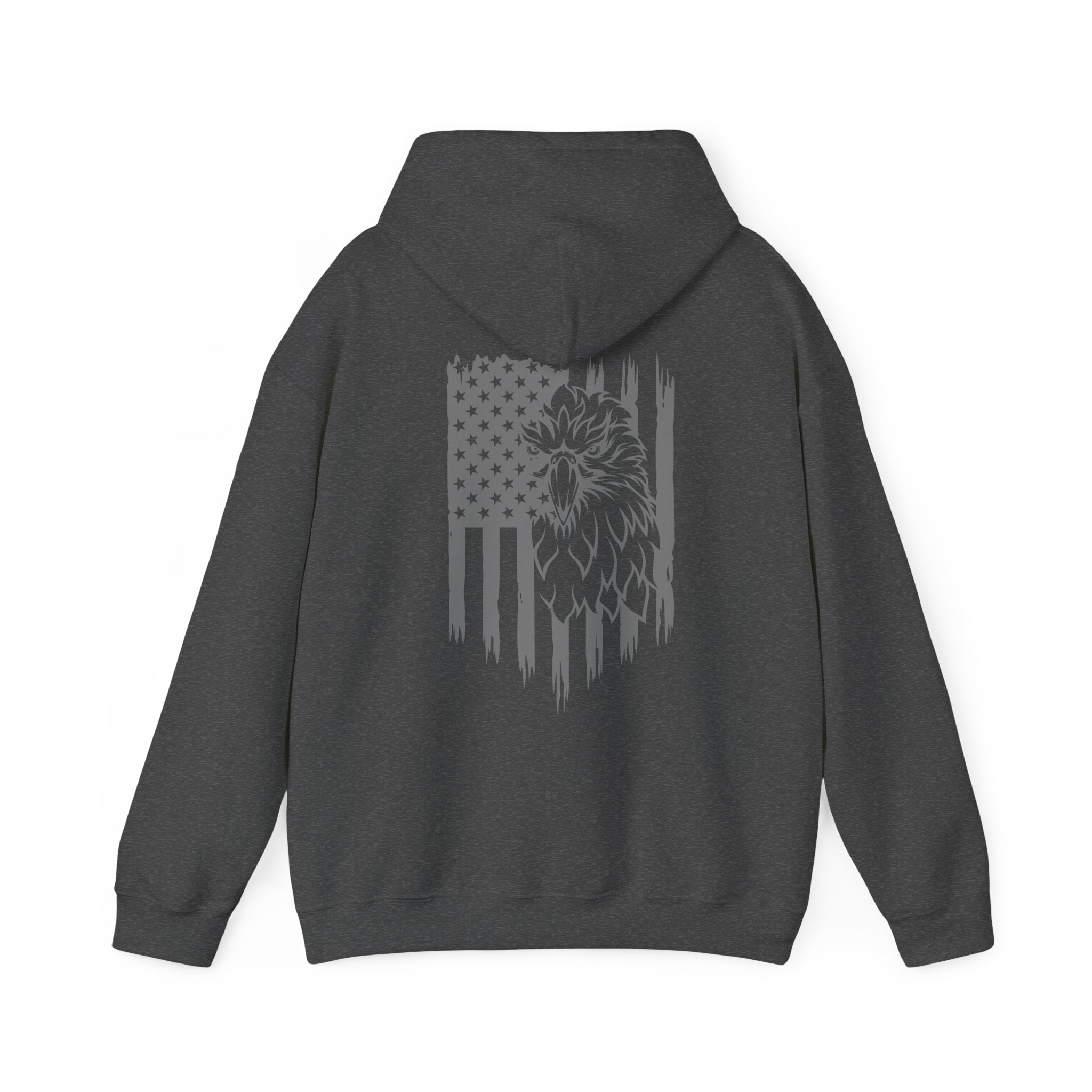 Patriotic Hoodie: 1776 American Flag Eagle | Hoodie with Distressed Flag on Back, Betsy Ross America Sweatshirt, Mens American Flag Hoodie,USA - Gabe Atkins Designs