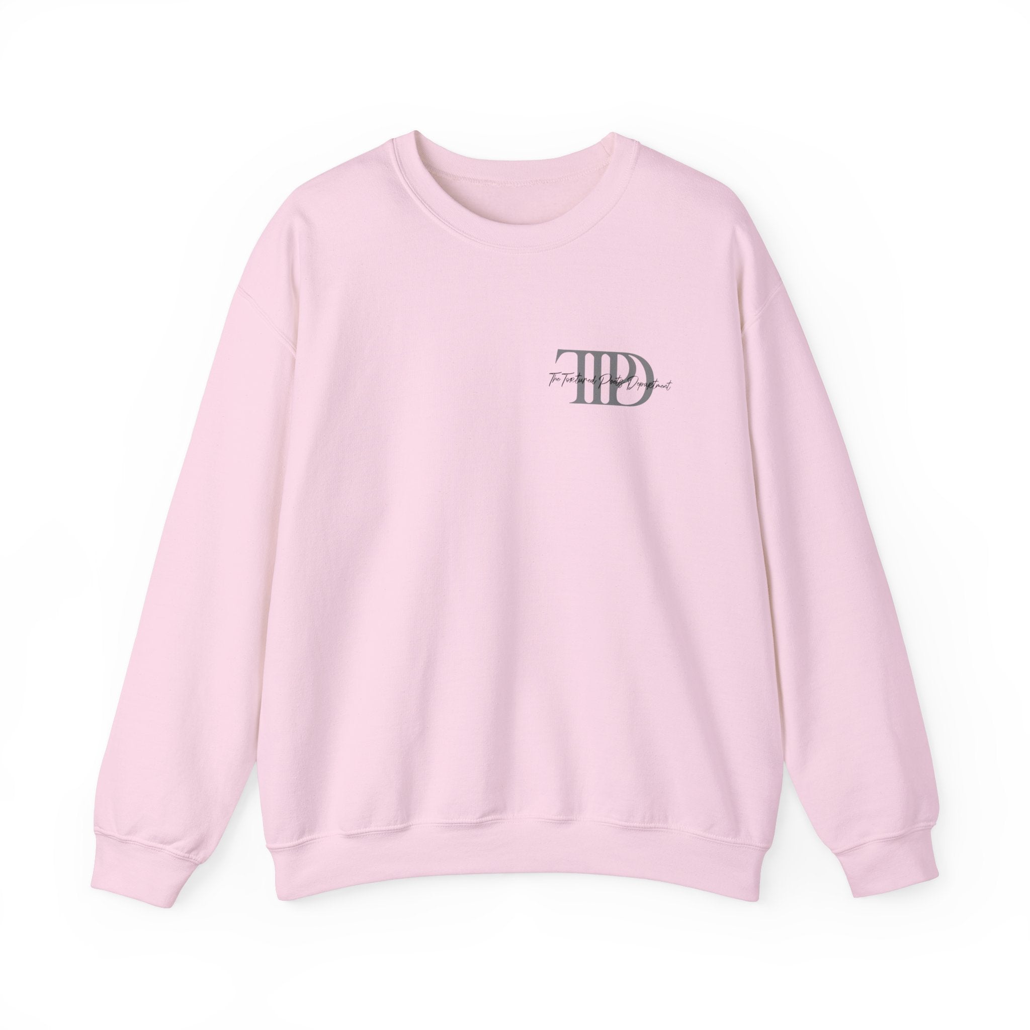 The Tortured Poets Department Sweatshirt with Tracklist on The Back |  | Tortured Poets Department Unisex Sweatshirt