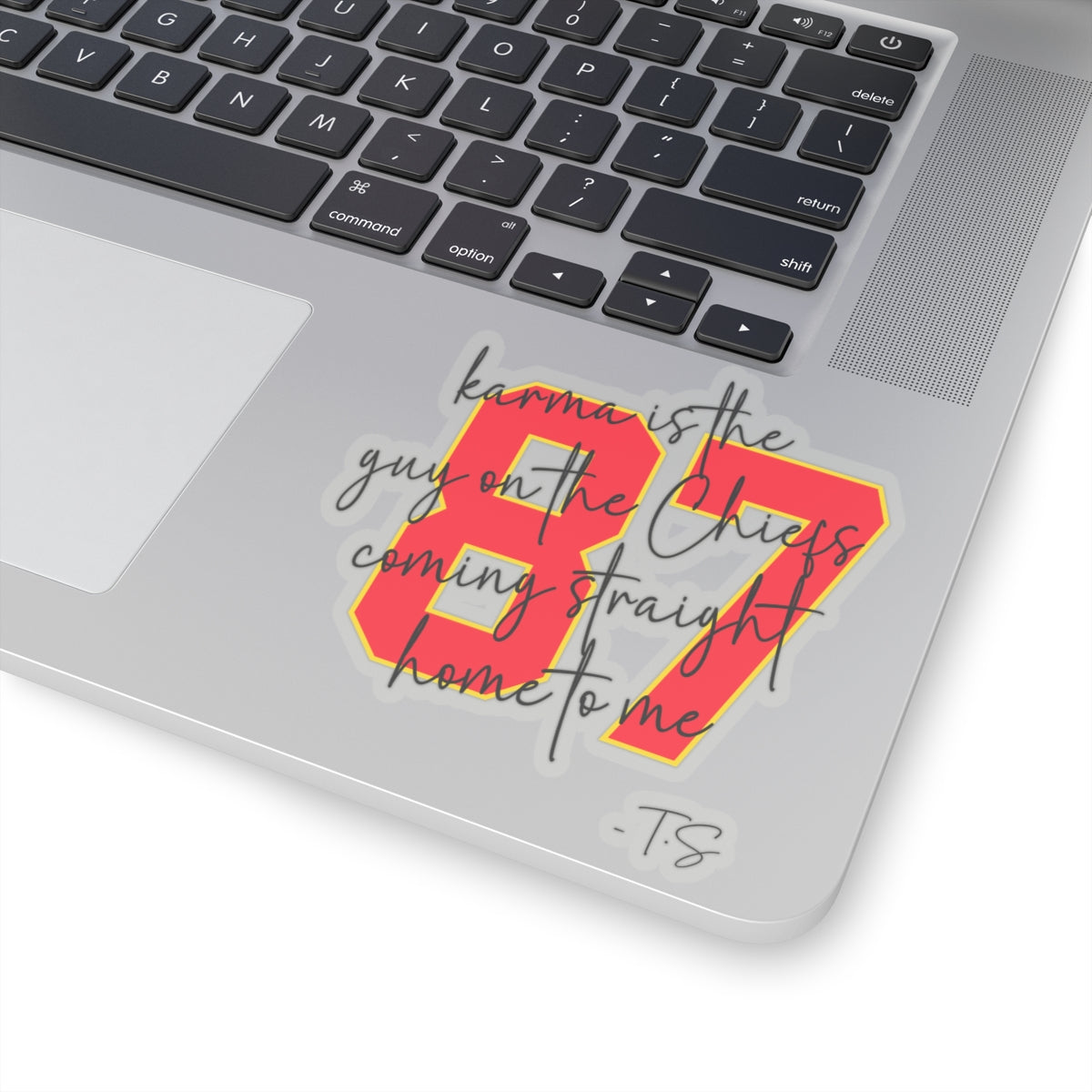 Karma is the Guy on the Chiefs - #87 - Bubble-free sticker - Get this Trendy Sticker Today - Gabe Atkins Designs