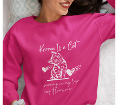 Karma is a Cat Purring in My Lap Sweatshirt, Meet me at Midnight Sweat | 2023 Swiftie Concert, Fashion Updated, Fun Music Lover