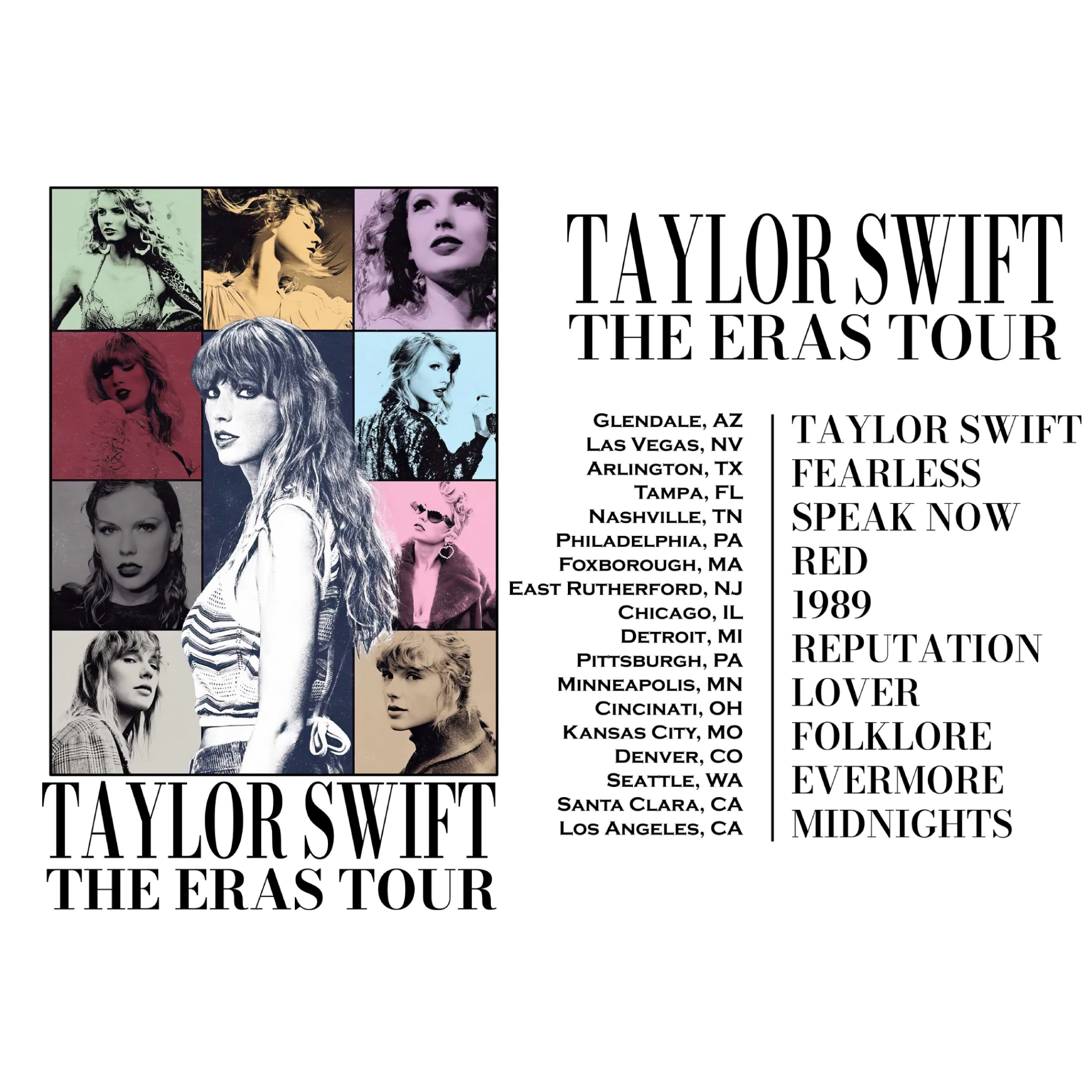 Epic Taylor Swift - The Eras Tour SVG, PNG, DXF and PDF File | Instant | Eras Tour SVG, PNG, DXF