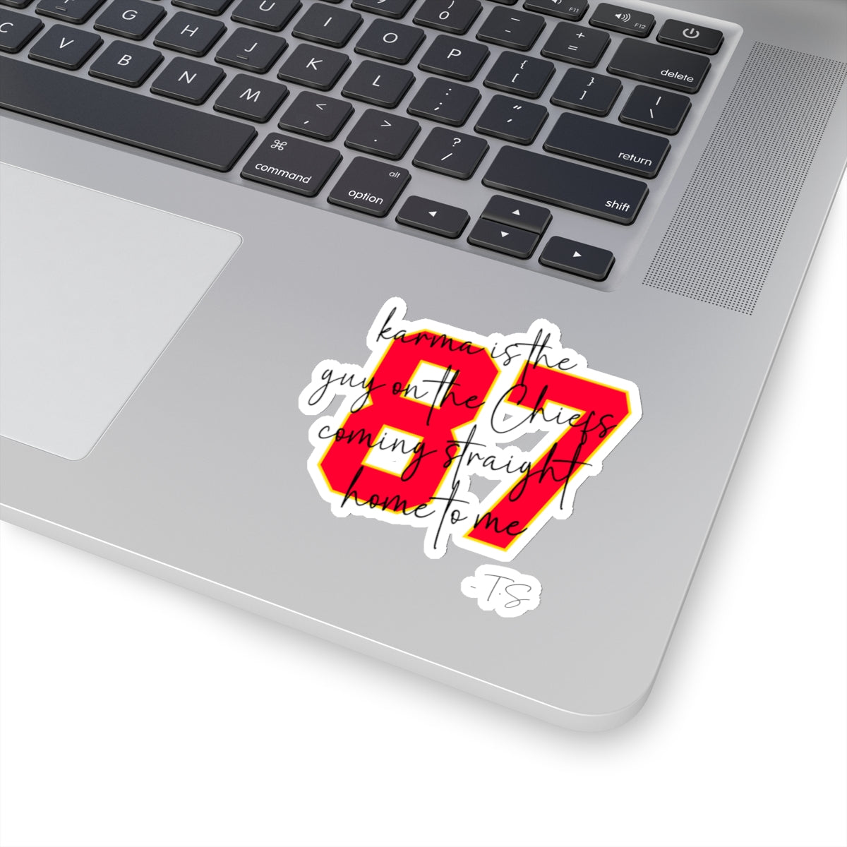 Karma is the Guy on the Chiefs - #87 - Bubble-free sticker - Get this Trendy Sticker Today - Gabe Atkins Designs