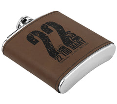 22 A Day is 22 Too Many 6oz Stainless Steel Flask, Raising Awareness f | 6oz Stainless Steel Flask, Raising Awareness