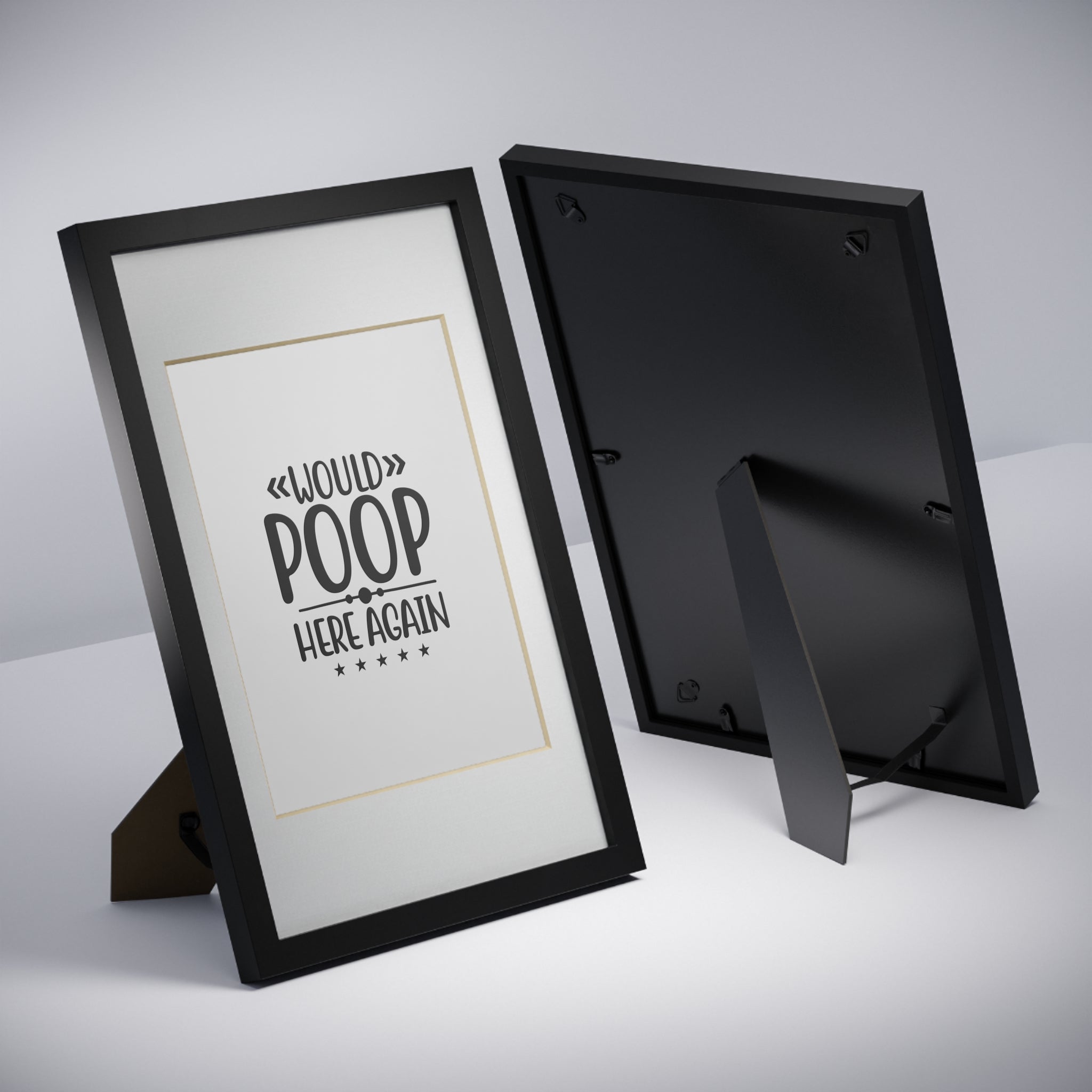 Would Poop Here Again 5-Star Rating – Framed Print