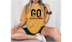 Go Taylors Boyfriend T-Shirt Printed on Front and Back - Gabe Atkins Designs