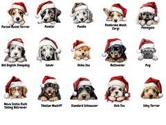 Peeking Dogs Christmas Edition | Featuring 50+ Breeds Wearing Santa Hats | Peeking Dogs Santa Hat Bundle