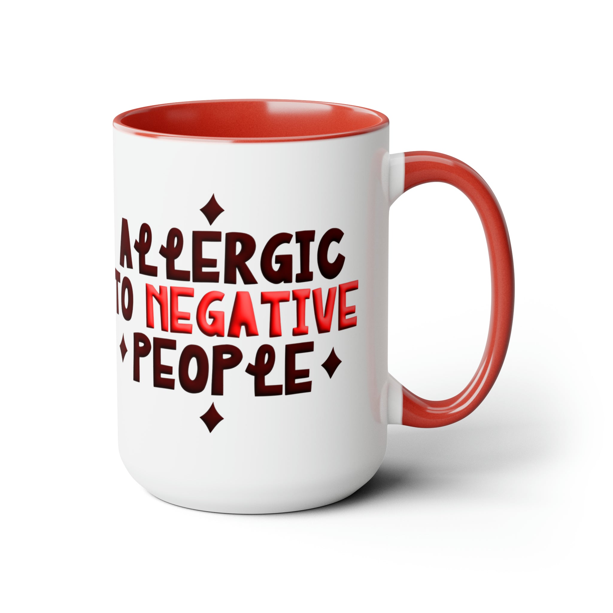 Embrace Positivity Daily: The "Allergic to Negative People" Ceramic Mu | Negative People" Ceramic Mug