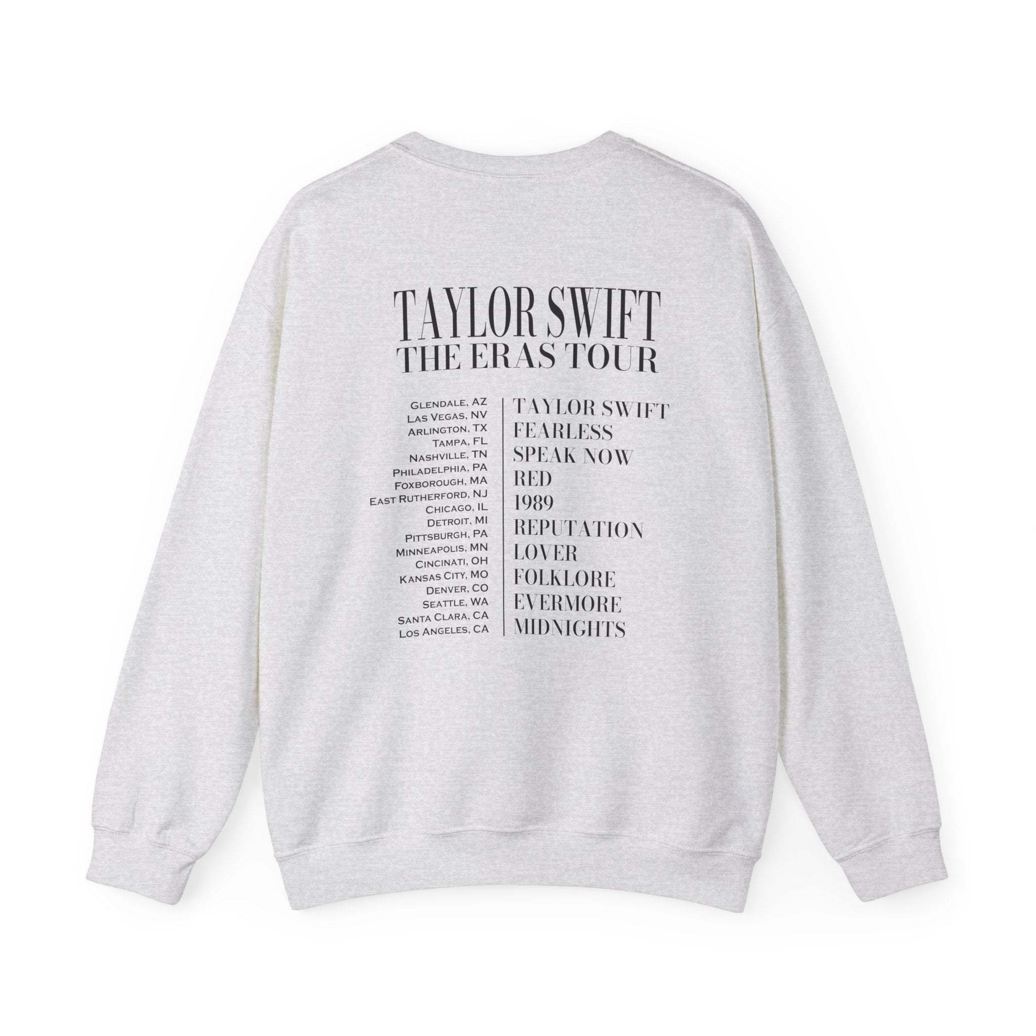 The Eras Tour Sweatshirt Two Sided Print, Taylor Swift Sweatshirt | Taylor Swift Inspired Sweatshirt, Ts Merch Sweatshirt