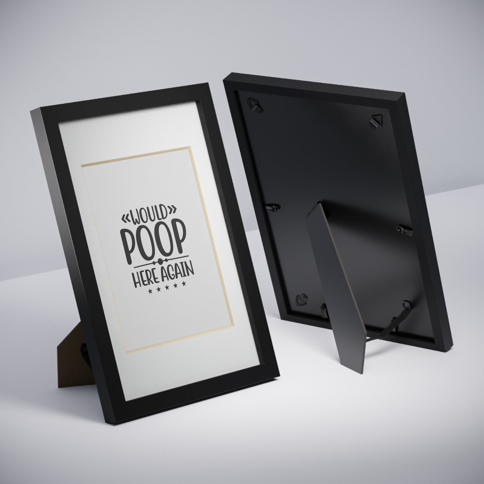 Would Poop Here Again 5-Star Rating – Framed Print