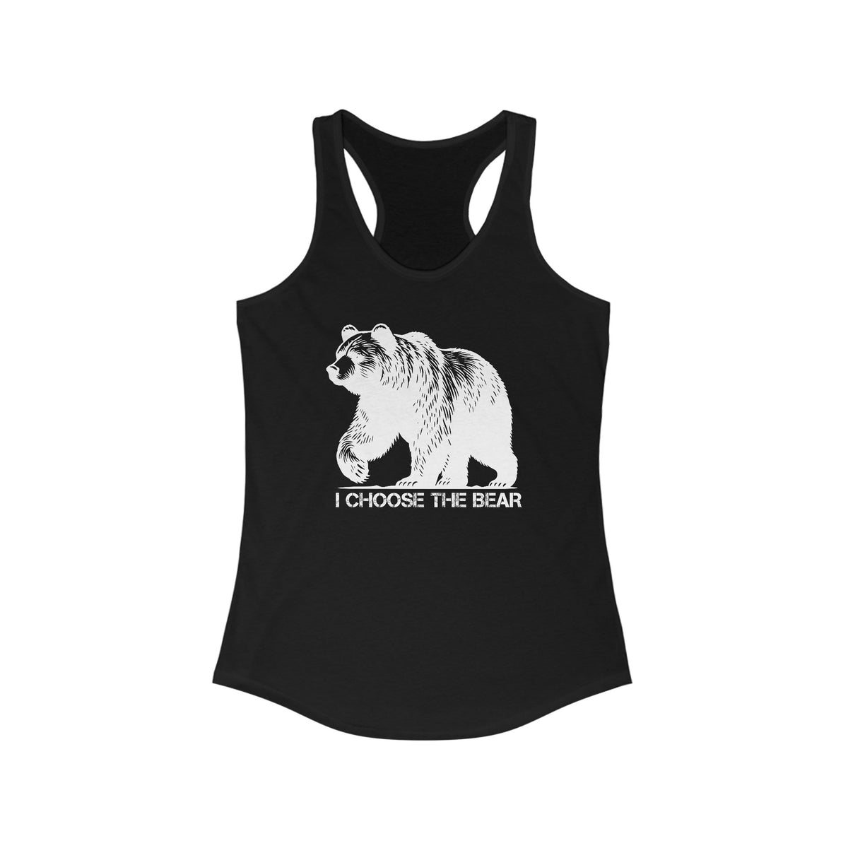 I Choose the Bear Tank Top For Women - Boldly Declare Your Choice Front - Black