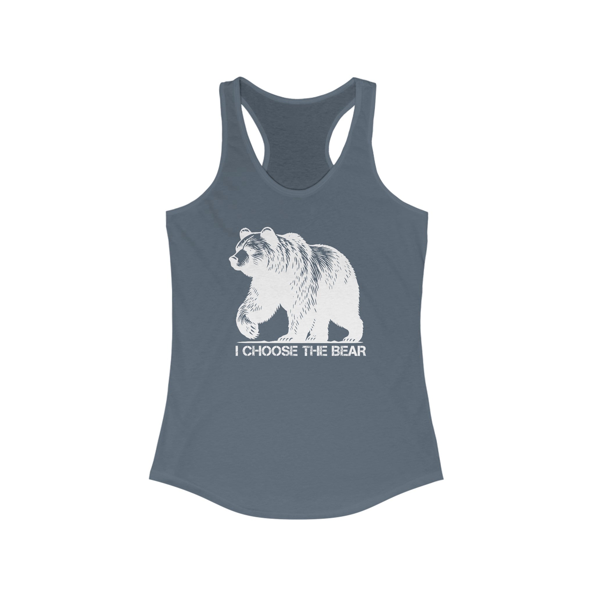 I Choose the Bear Tank Top For Women - Boldly Declare Your Choice Front - Indigo