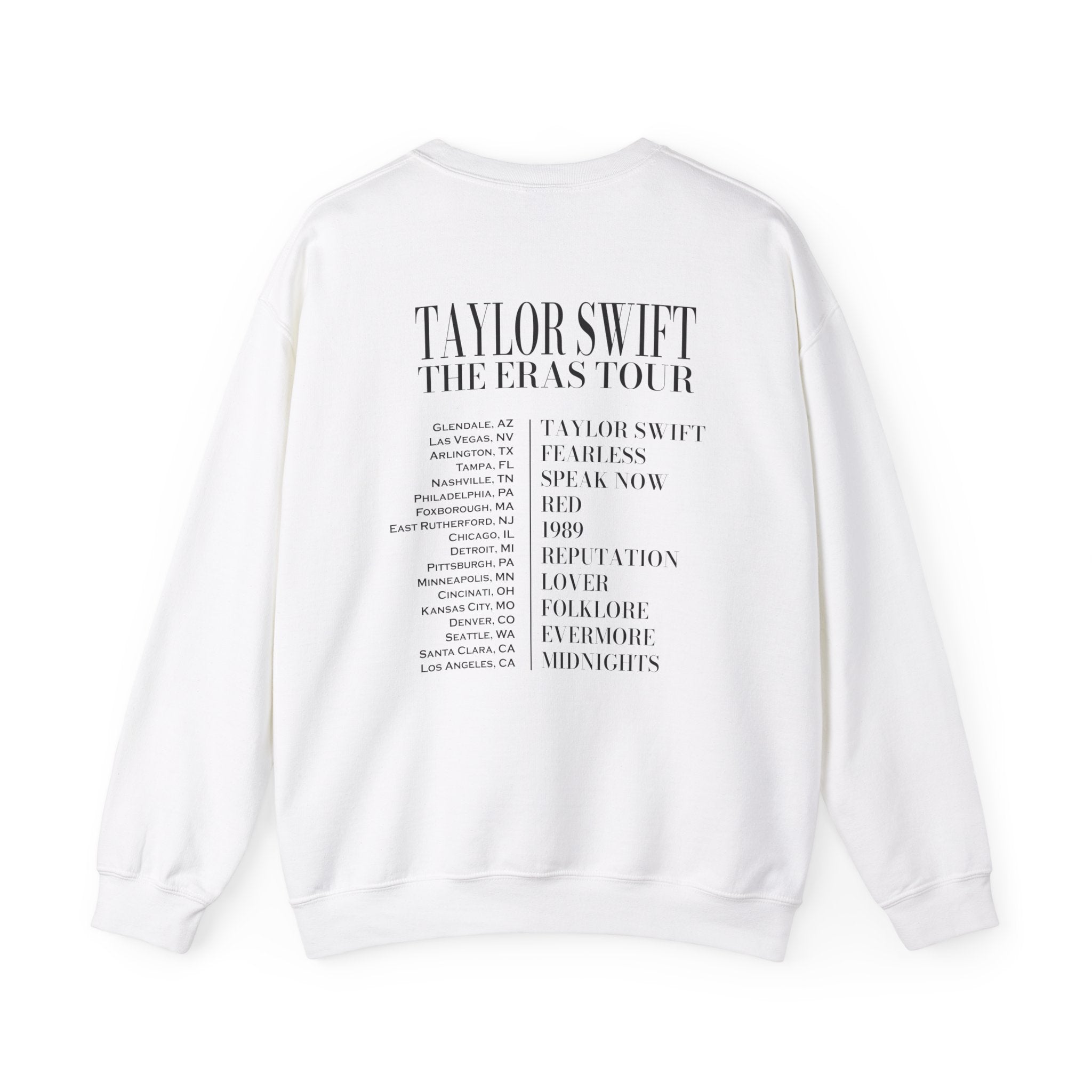 The Eras Tour Sweatshirt Two Sided Print, Taylor Swift Sweatshirt | Taylor Swift Inspired Sweatshirt, Ts Merch Sweatshirt