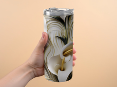 Calla Lily 20 oz Skinny Tumbler Wrap Design | Seamless 3D Design | Instant Download PNG - Gabe Atkins Designs