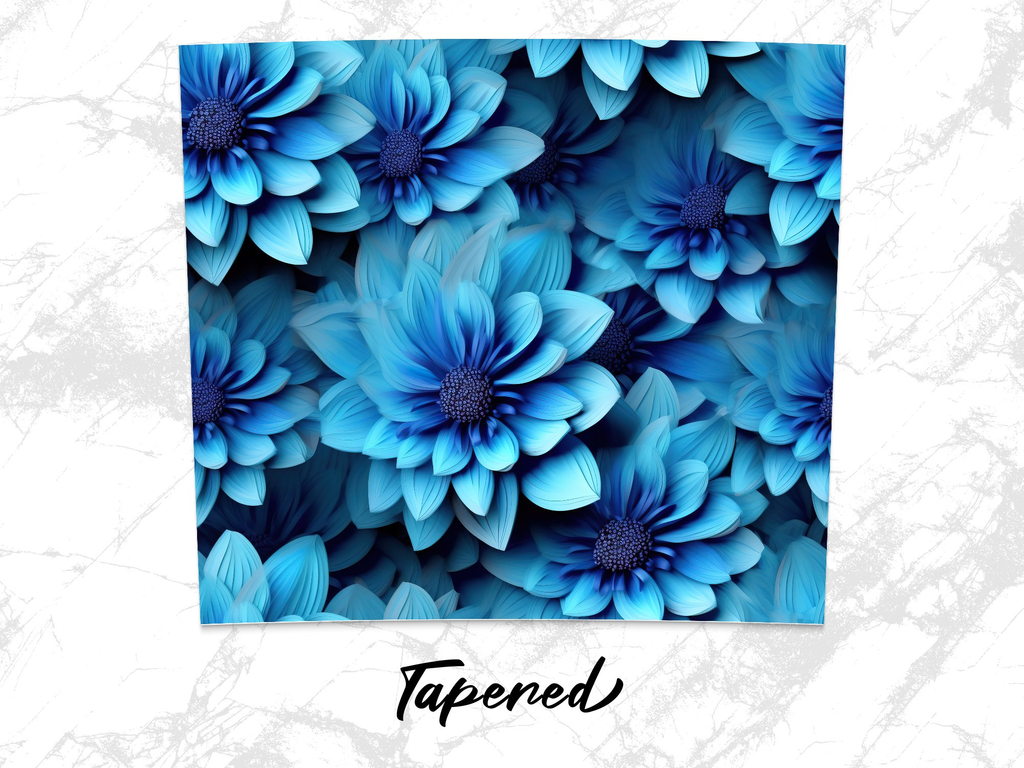 3d Blue Veronica Flower 20 oz Skinny Tumbler Wrap Sublimation Design,  | 3d Blue Veronica Flower 20 oz Skinny Tumbler Wrap Sublimation Design, Straight