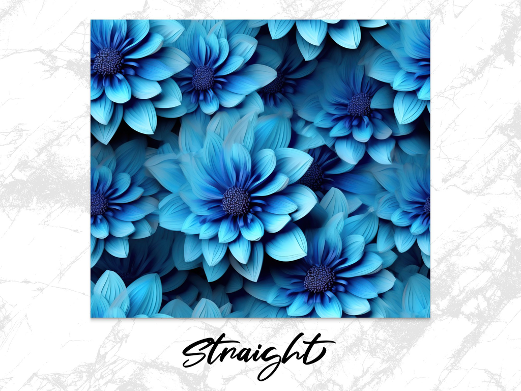 3d Blue Veronica Flower 20 oz Skinny Tumbler Wrap Sublimation Design,  | 3d Blue Veronica Flower 20 oz Skinny Tumbler Wrap Sublimation Design, Straight