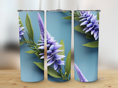 3d Hyssop Flower 20 oz Skinny Tumbler Wrap Sublimation Design, Seamles | 3d Hyssop Flower 20 oz Skinny Tumbler Wrap Sublimation Design, Seamless, Straight