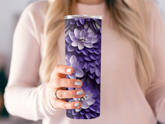 3d Wisteria Flower 20 oz Skinny Tumbler Wrap Sublimation Design, Strai | 3d Wisteria Flower 20 oz Skinny Tumbler Wrap Sublimation Design, Straight