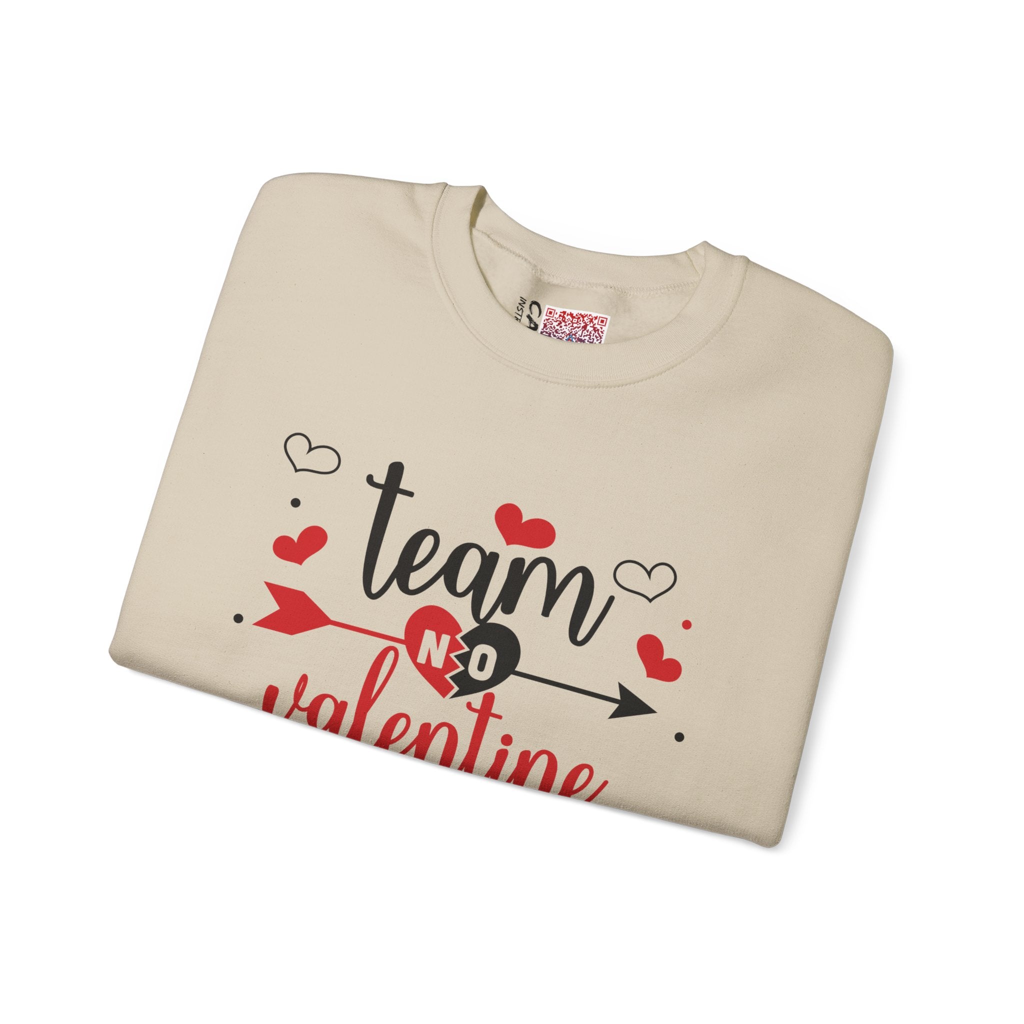 Team No Valentine Sweatshirt, Anti Valentine's Day Sweatshirt, Single  | Day Sweatshirt, Single Awareness Day Gift, Funny Valentine'