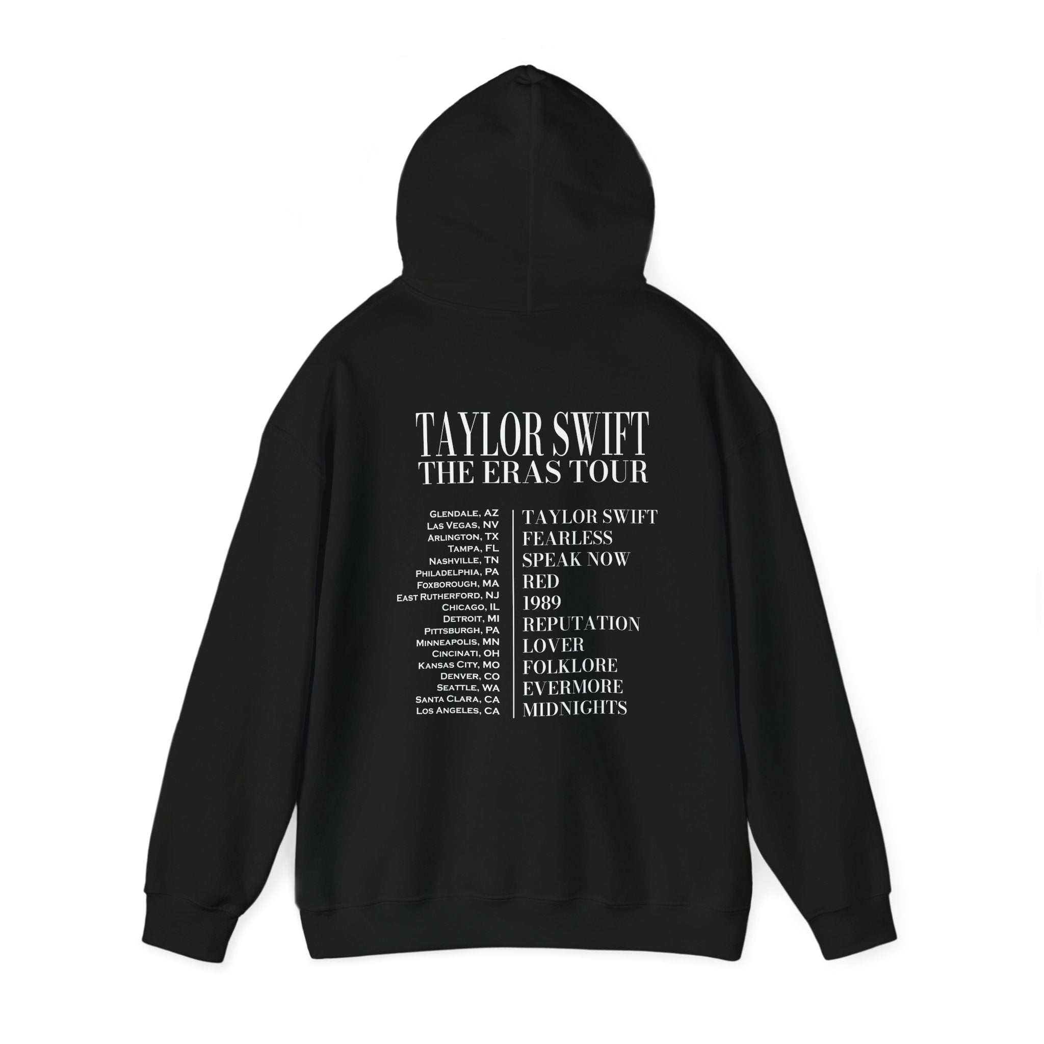 The Eras Tour Hoodie Two Sided Print, Taylor Swift Inspired Hoodie