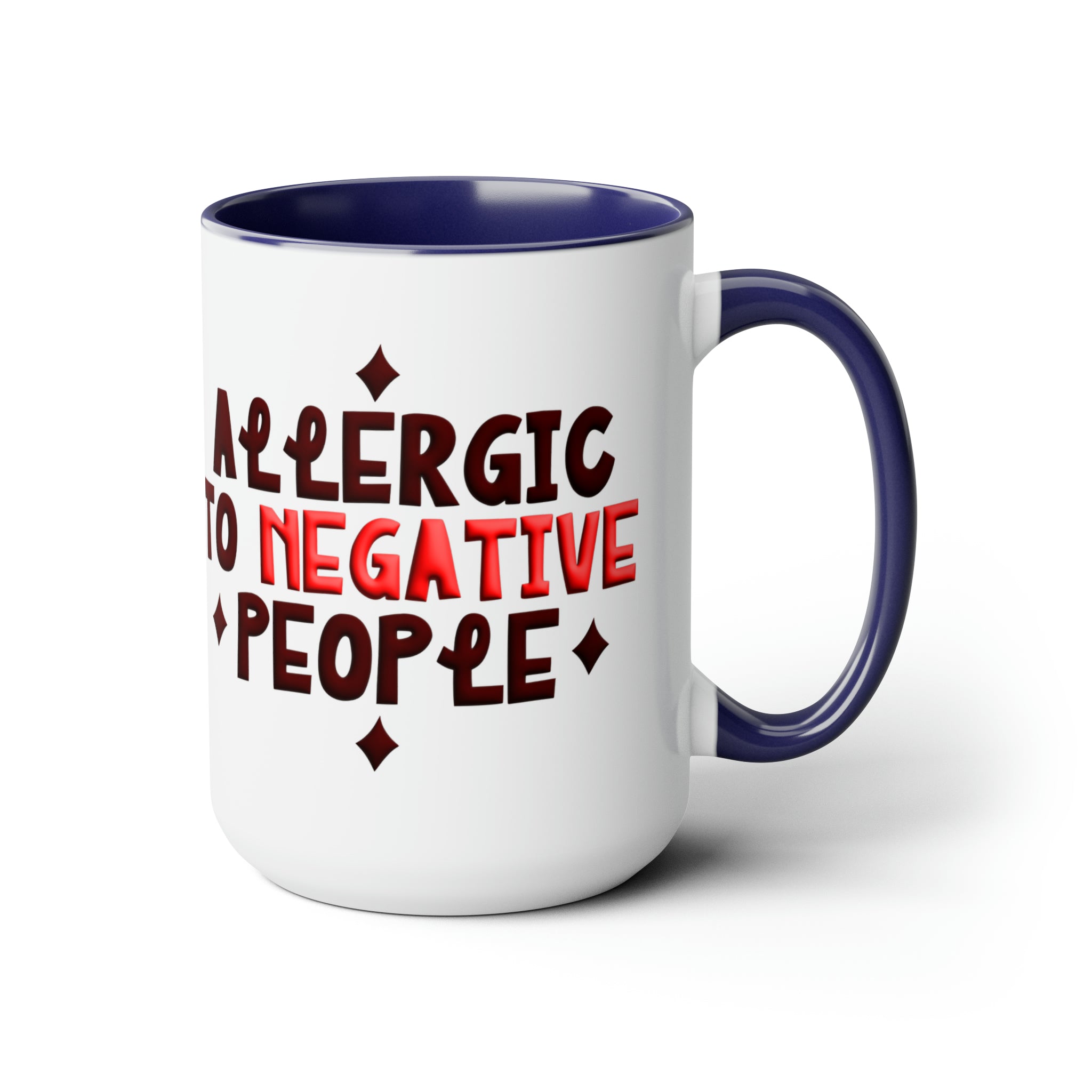 Embrace Positivity Daily: The "Allergic to Negative People" Ceramic Mu | Negative People" Ceramic Mug