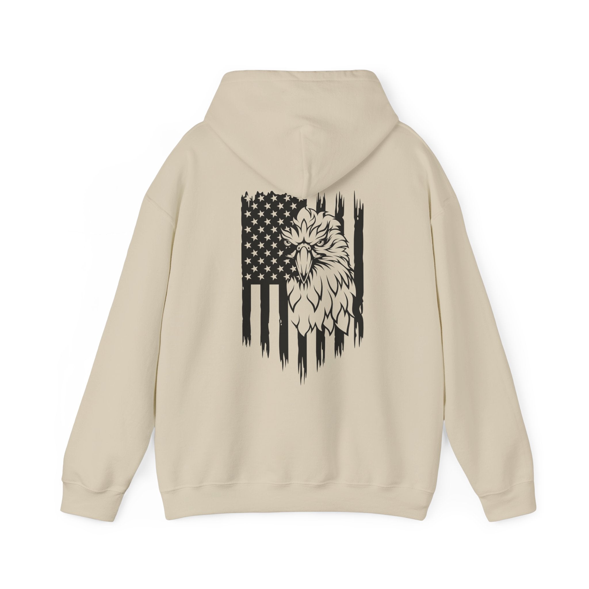 Patriotic Hoodie: 1776 American Flag Eagle | Hoodie with Distressed Flag on Back, Betsy Ross America Sweatshirt, Mens American Flag Hoodie,USA - Gabe Atkins Designs