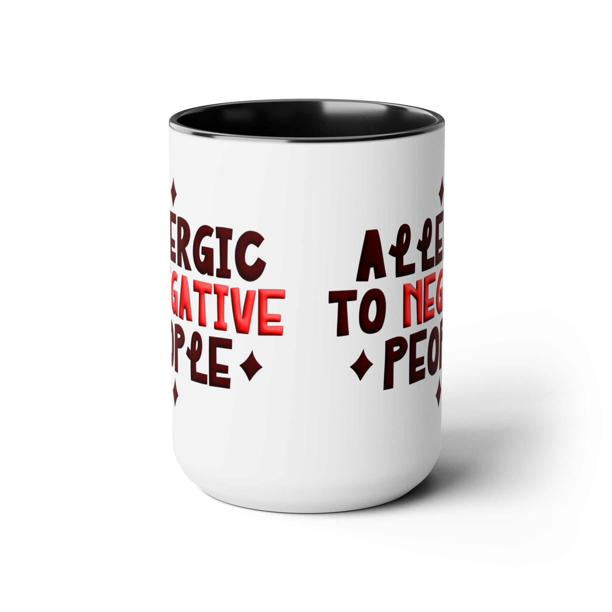 Embrace Positivity Daily: The "Allergic to Negative People" Ceramic Mu | Negative People" Ceramic Mug