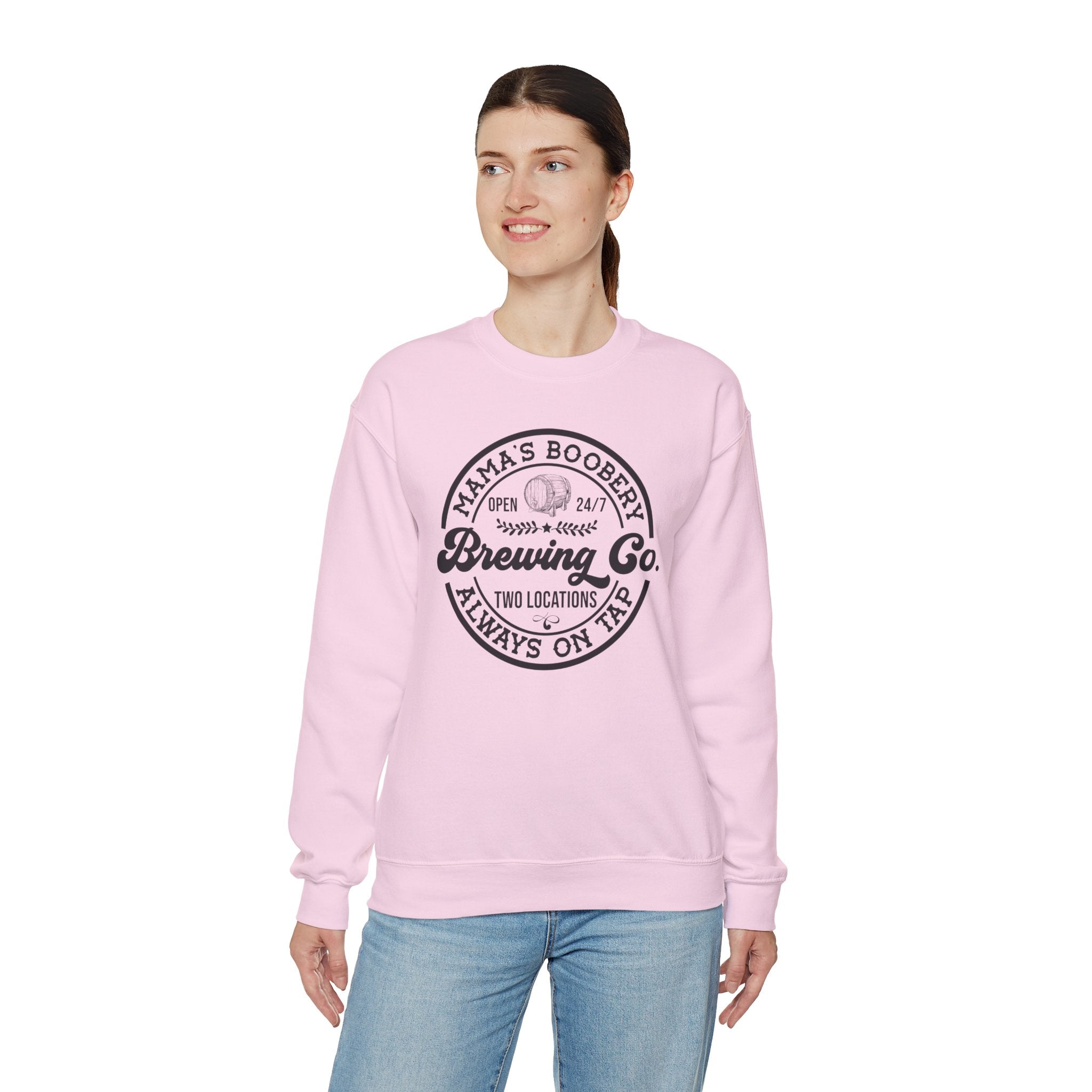 Mama's Boobery Funny Breast Feeding Sweatshirt | Funny Breastfeeding Sweatshirt for Women Nursing Momma