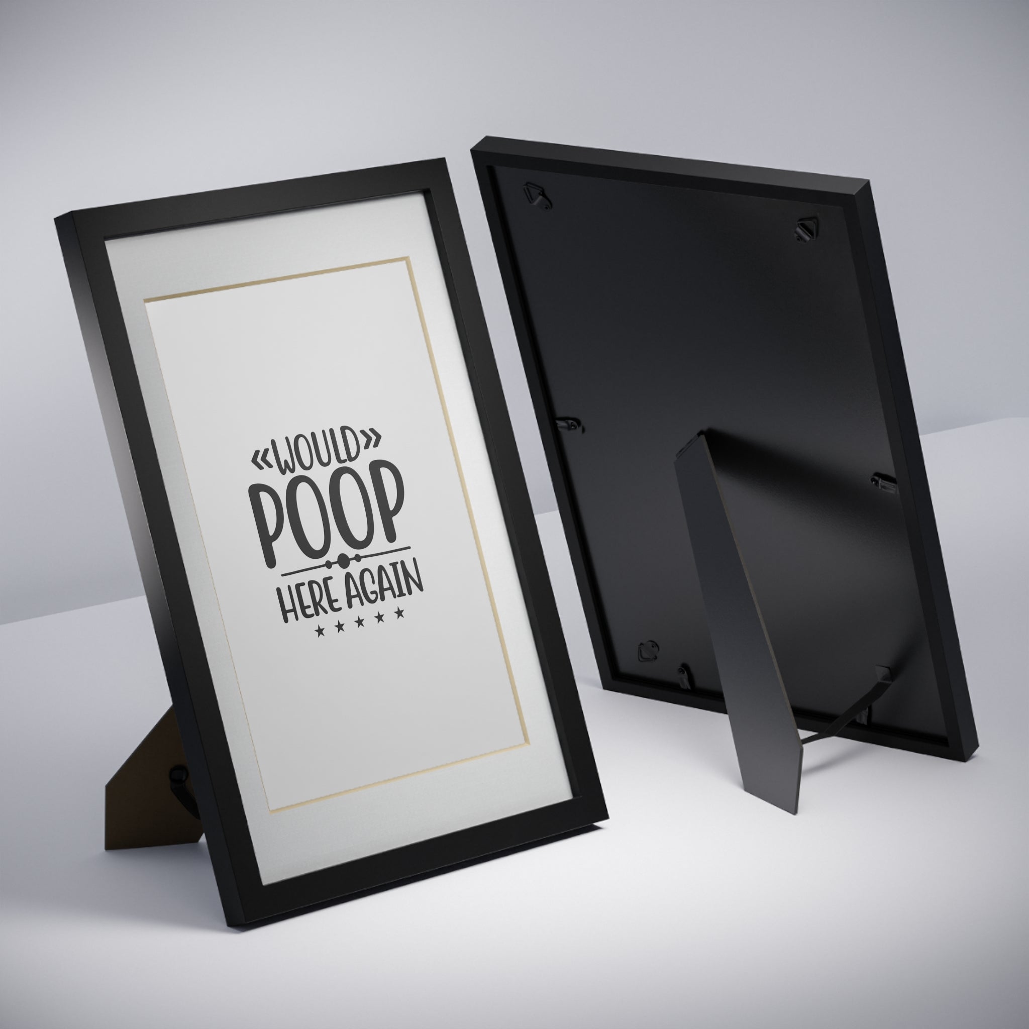 Would Poop Here Again 5-Star Rating – Framed Print